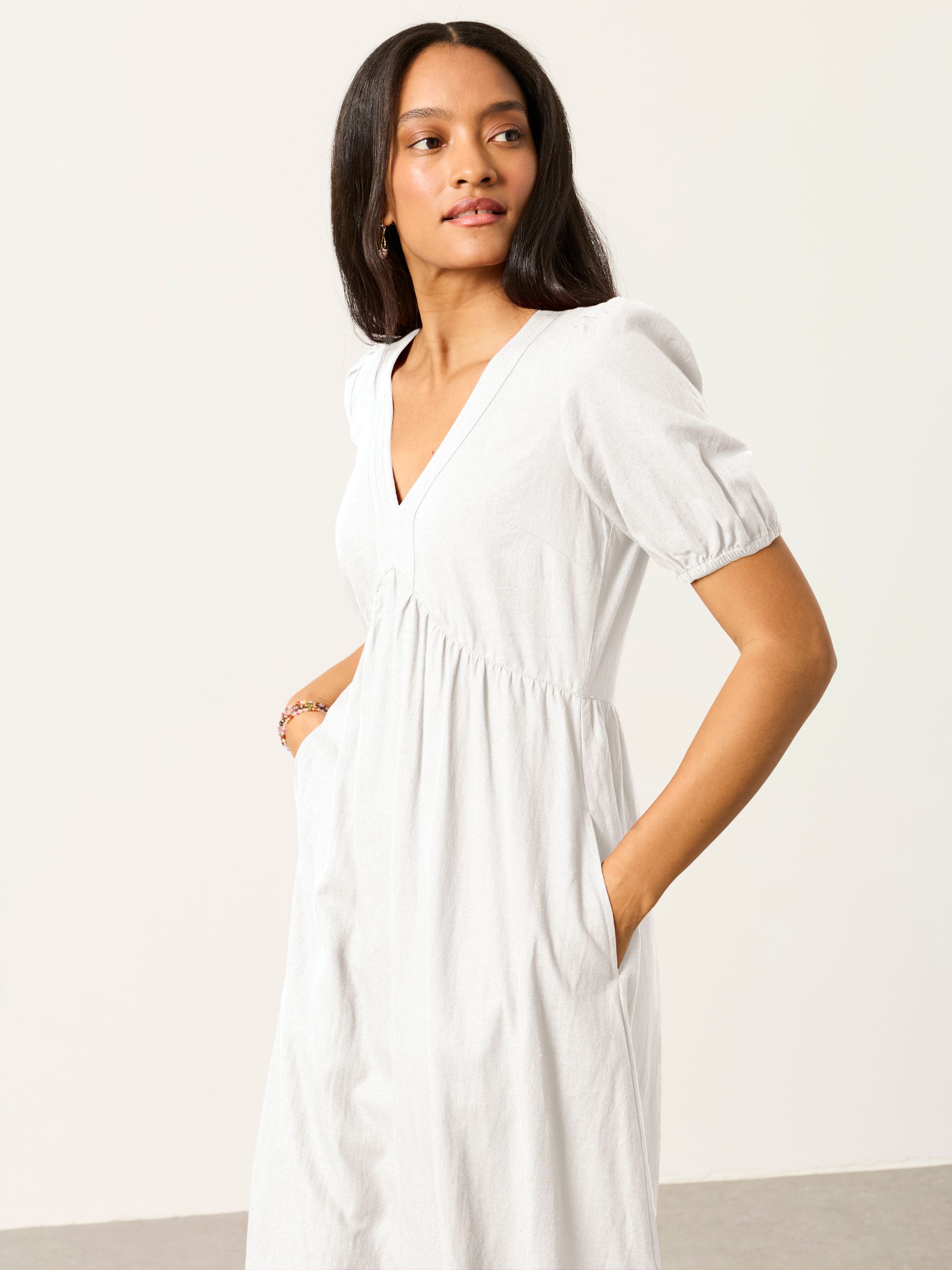 Remi White Linen Dress - Image 4 of 6