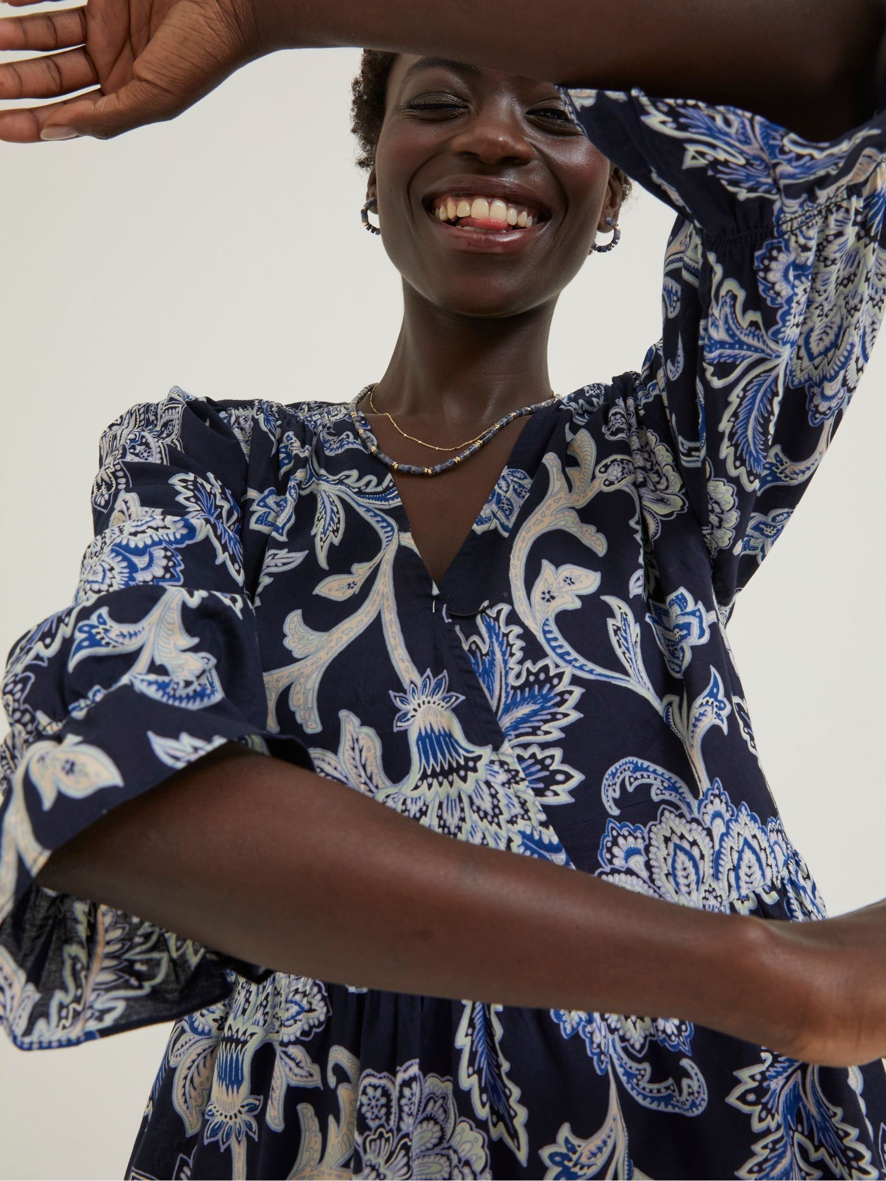 Blue Maddox Palace Floral Dress - Image 4 of 5