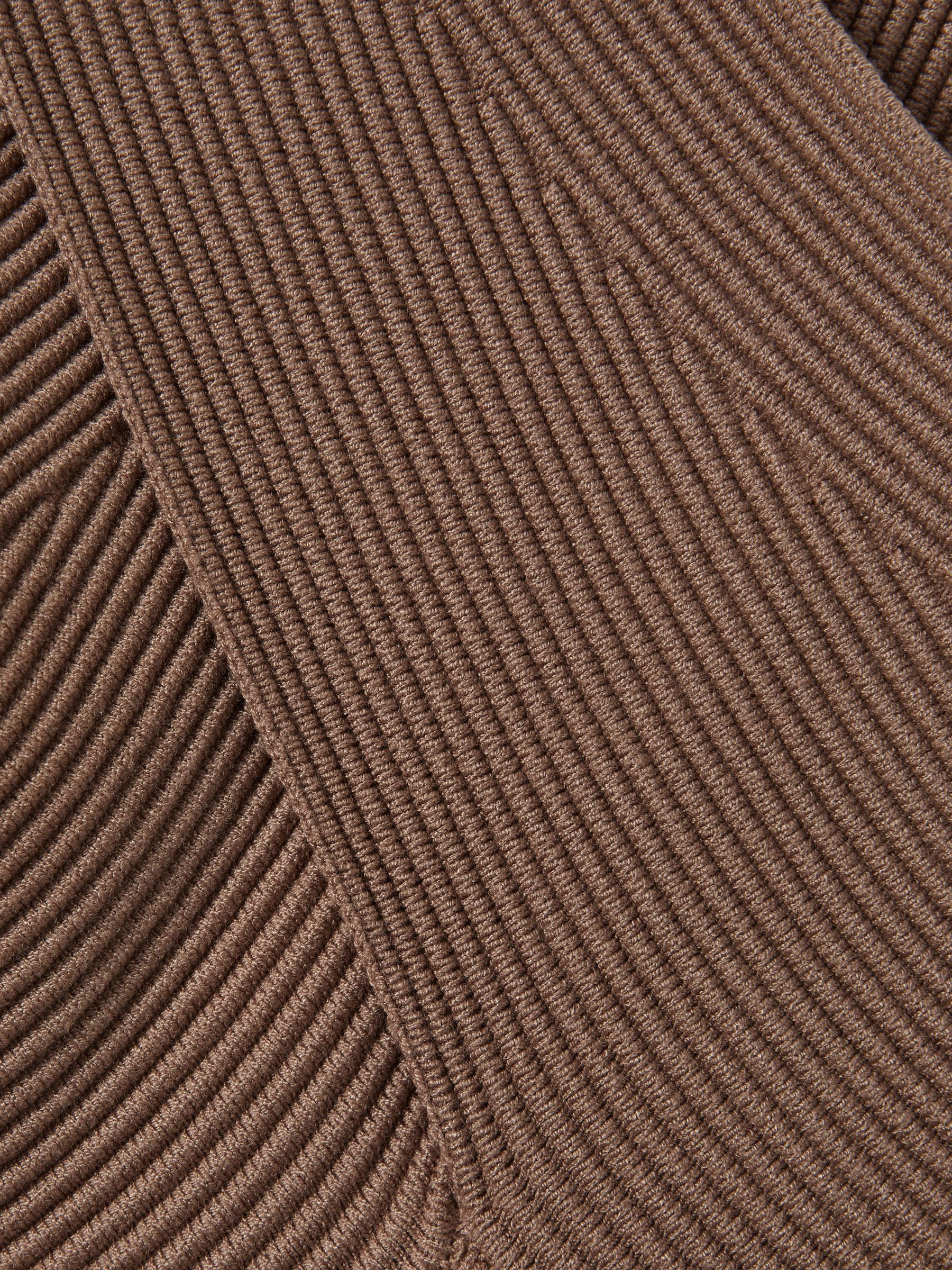 Ribbed Cross-Over Vest in Neutral - Image 6 of 6