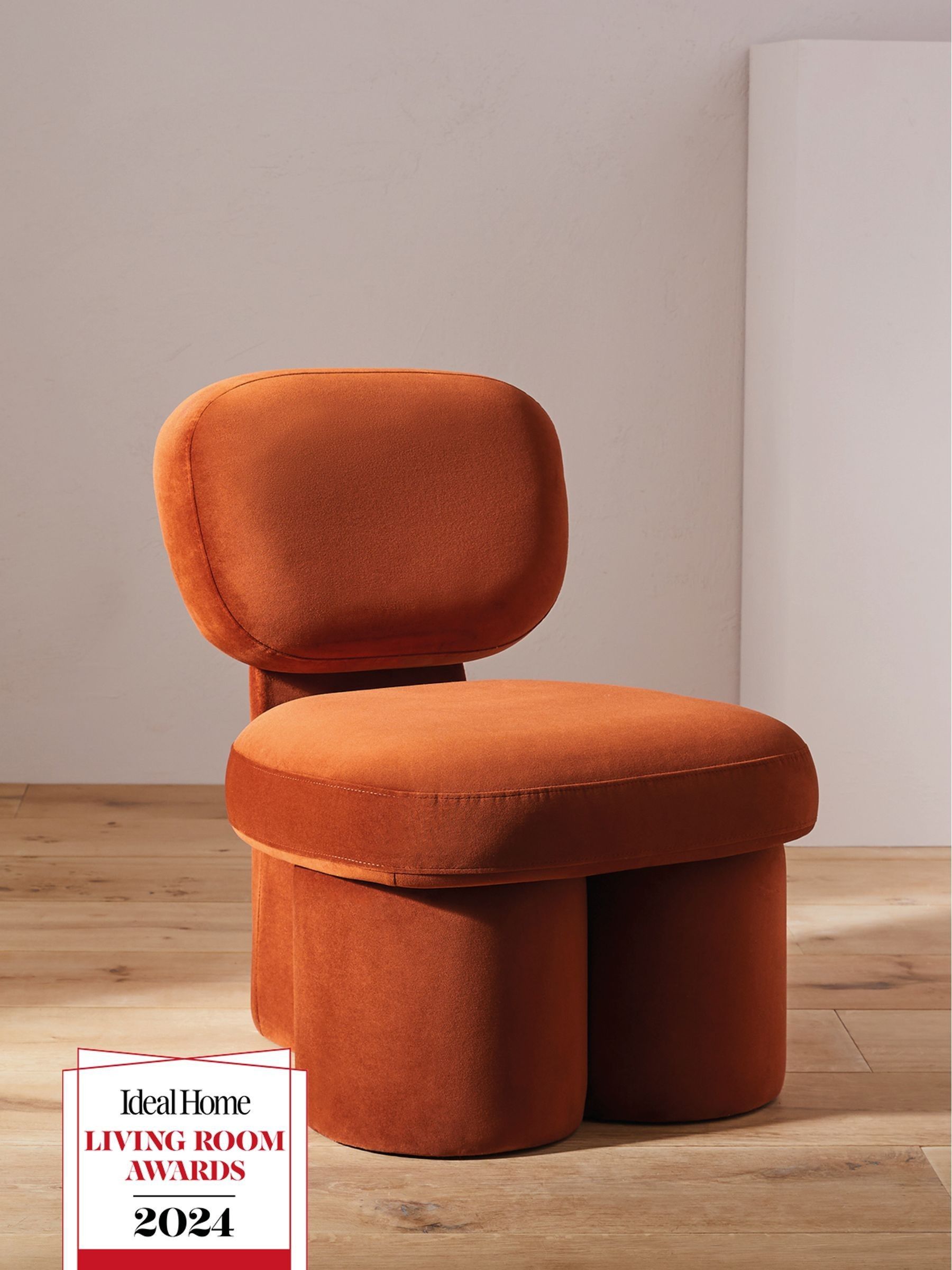 Thea Accent Chair in Cinnamon Velvet - Image 2 of 6