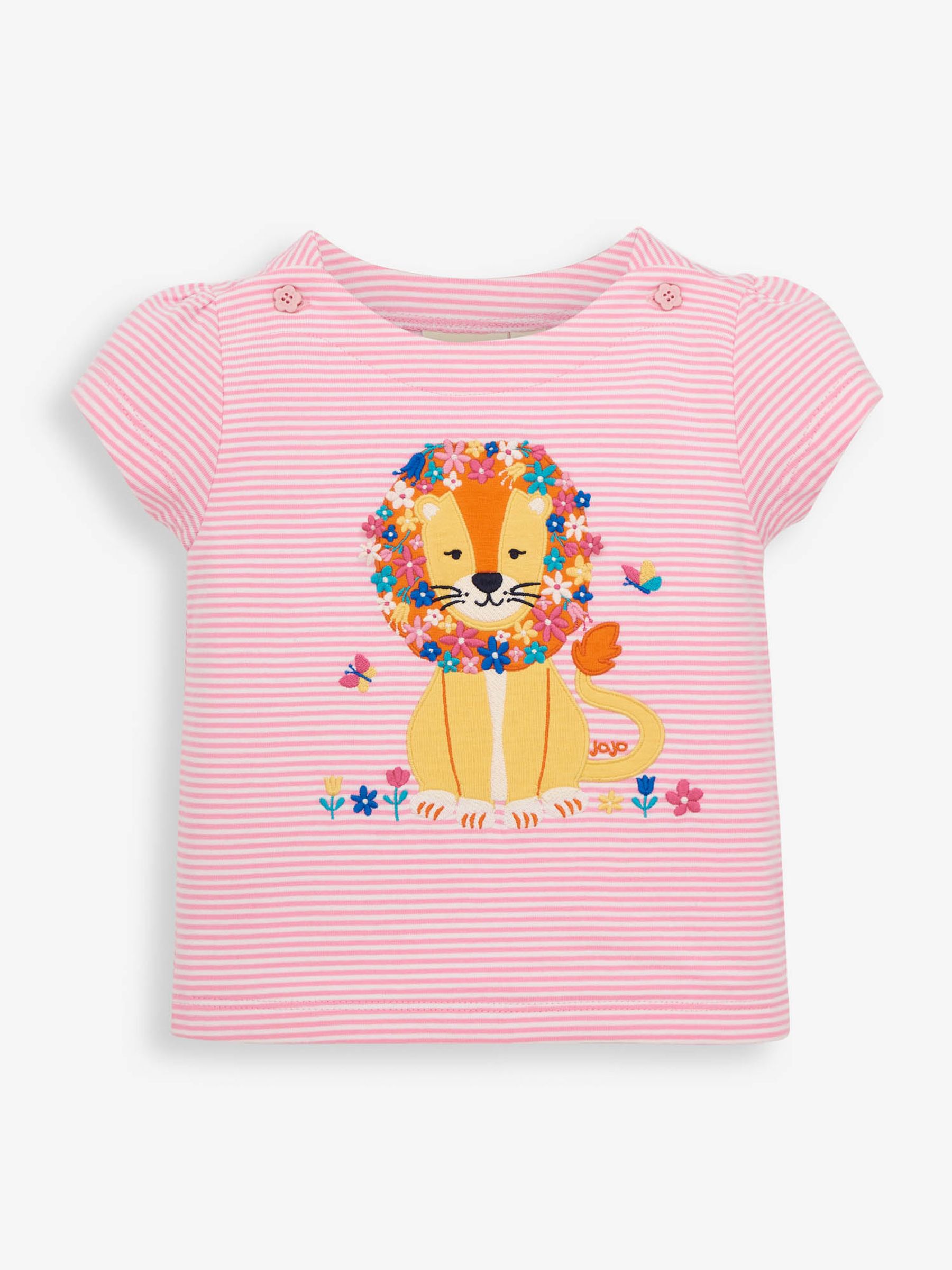 Orchid Girls' Pink Lion Appliqué T-Shirt - Image 2 of 3