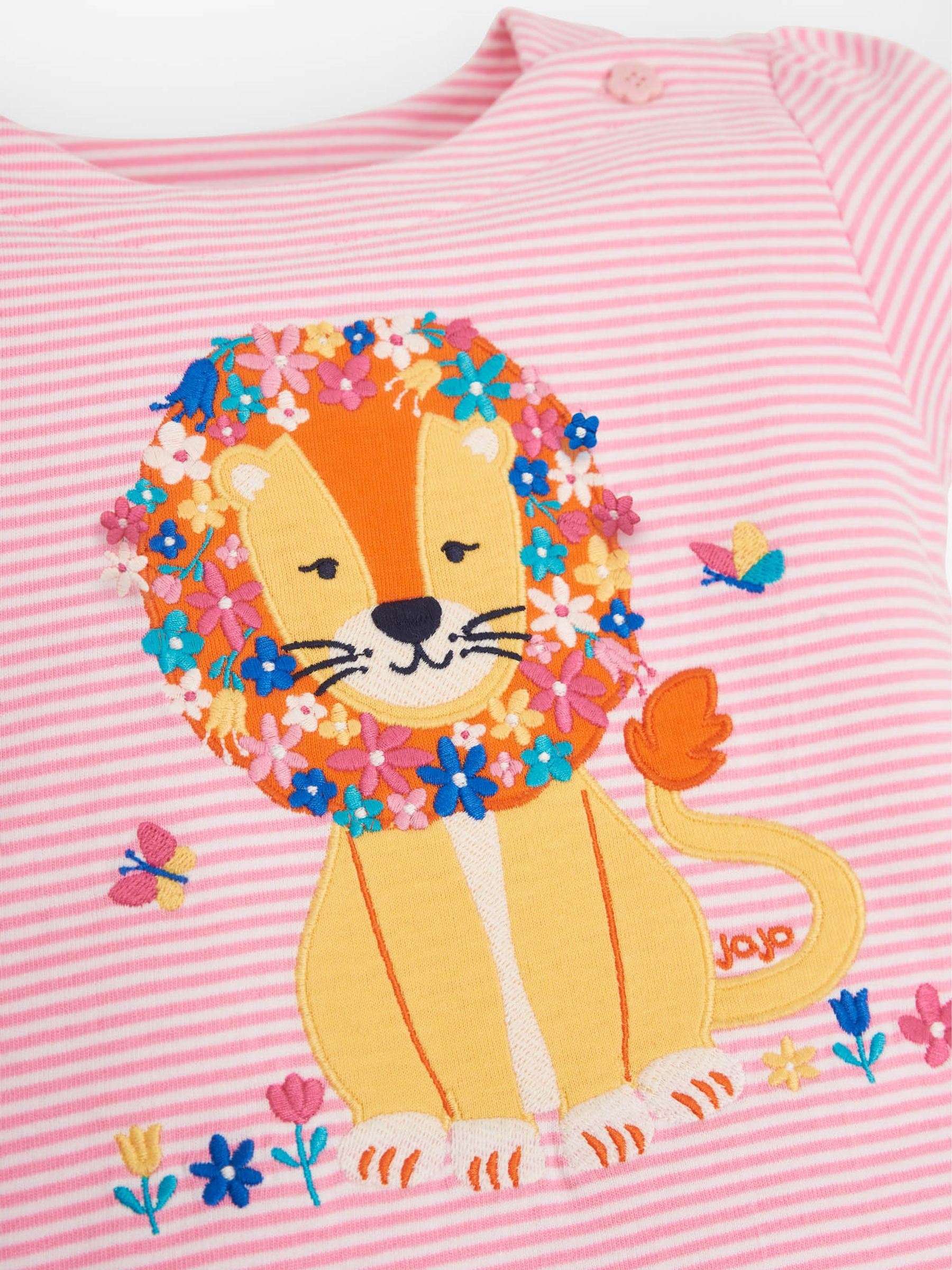 Orchid Girls' Pink Lion Appliqué T-Shirt - Image 3 of 3