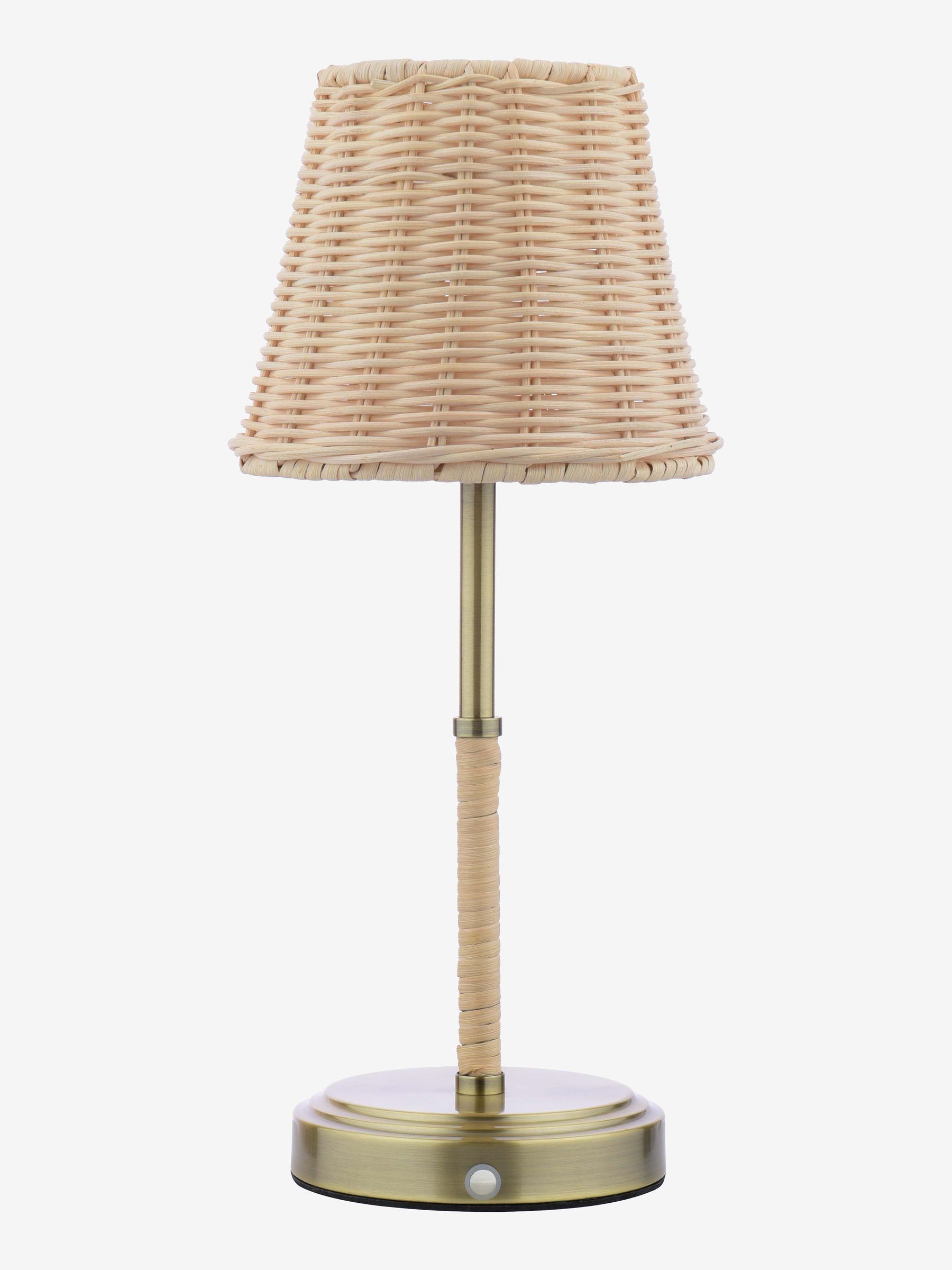 Natural Elcot Rechargeable LED Rattan Table Lamp - Image 4 of 6