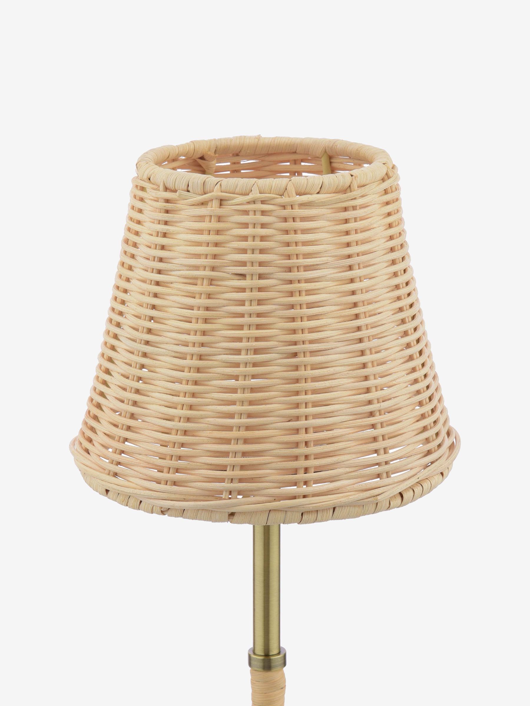 Natural Elcot Rechargeable LED Rattan Table Lamp - Image 5 of 6