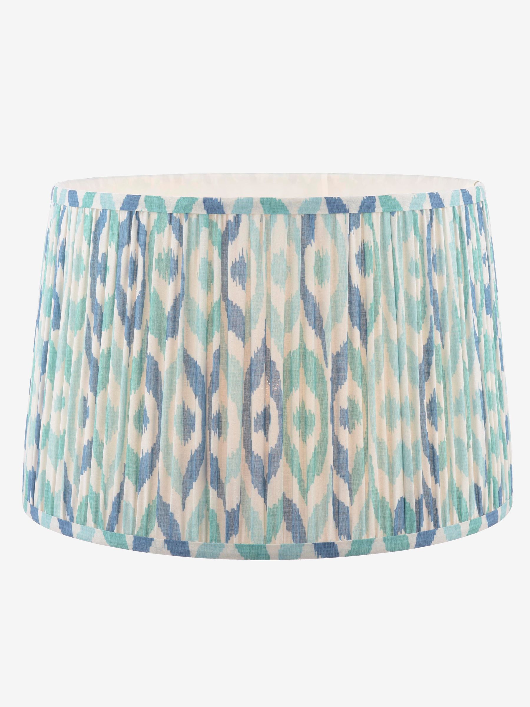 Blue Folly Pleated Cotton Easyfit Lamp Shade - Image 3 of 7