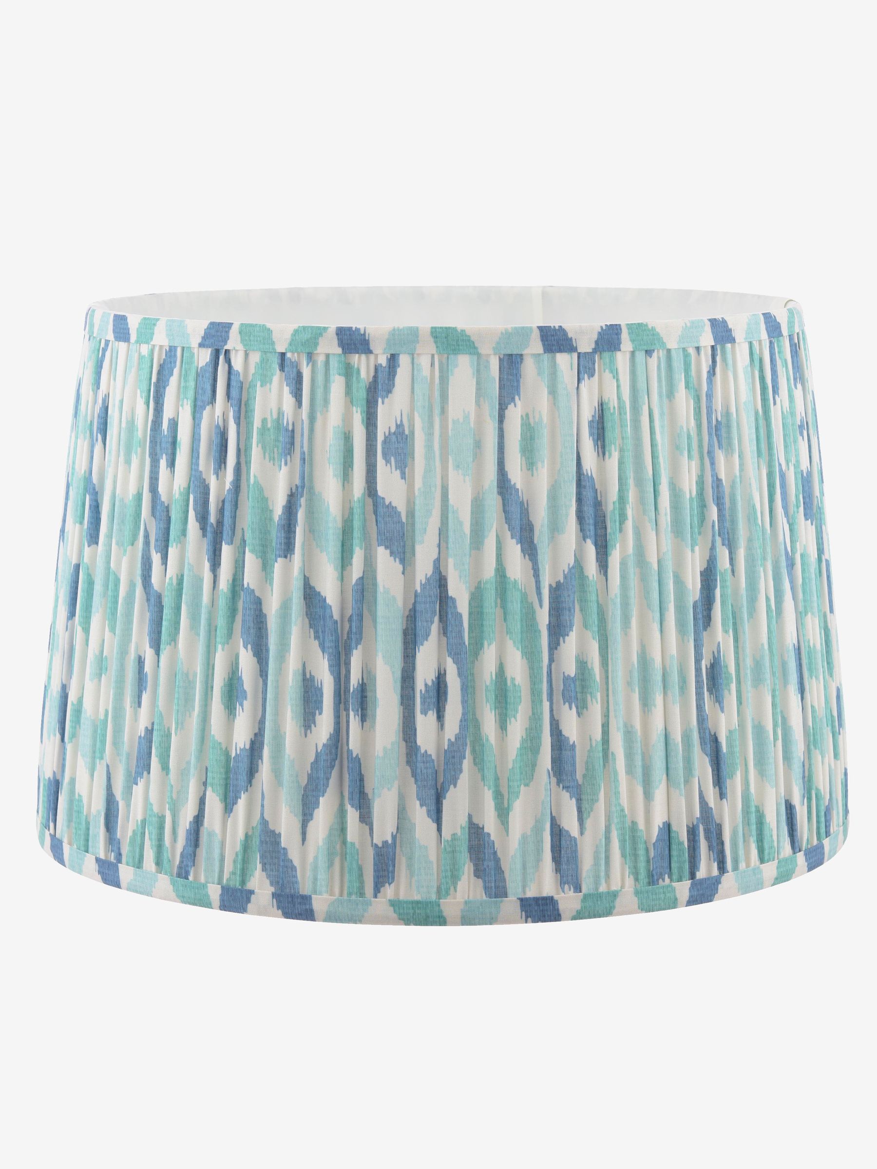 Blue Folly Pleated Cotton Easyfit Lamp Shade - Image 4 of 7