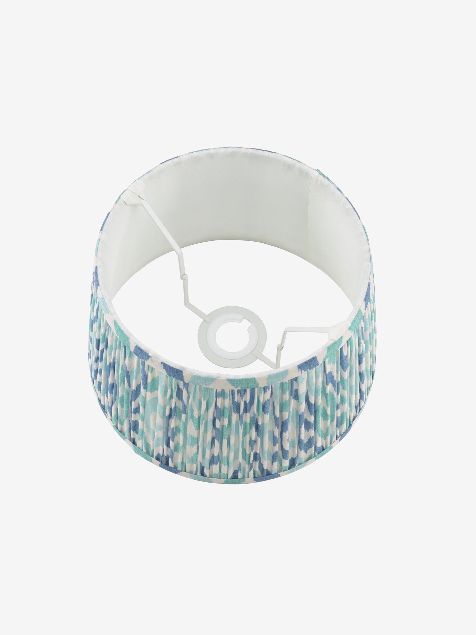 Blue Folly Pleated Cotton Easyfit Lamp Shade - Image 5 of 7