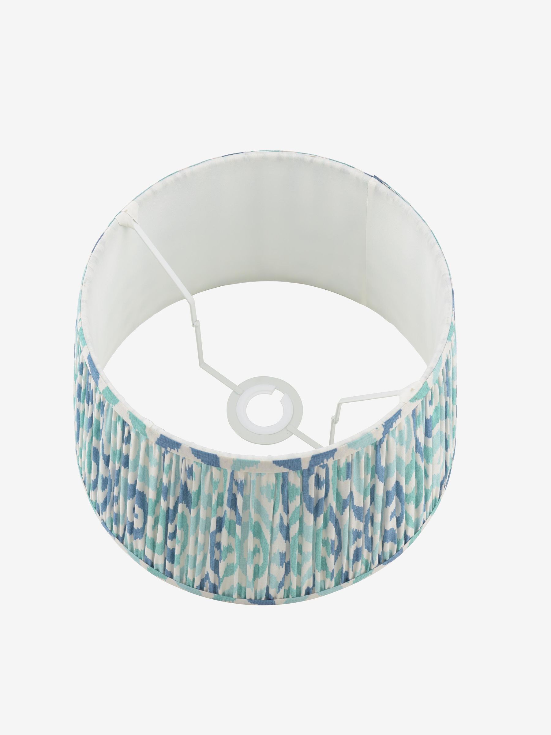 Blue Folly Pleated Cotton Easyfit Lamp Shade - Image 6 of 7