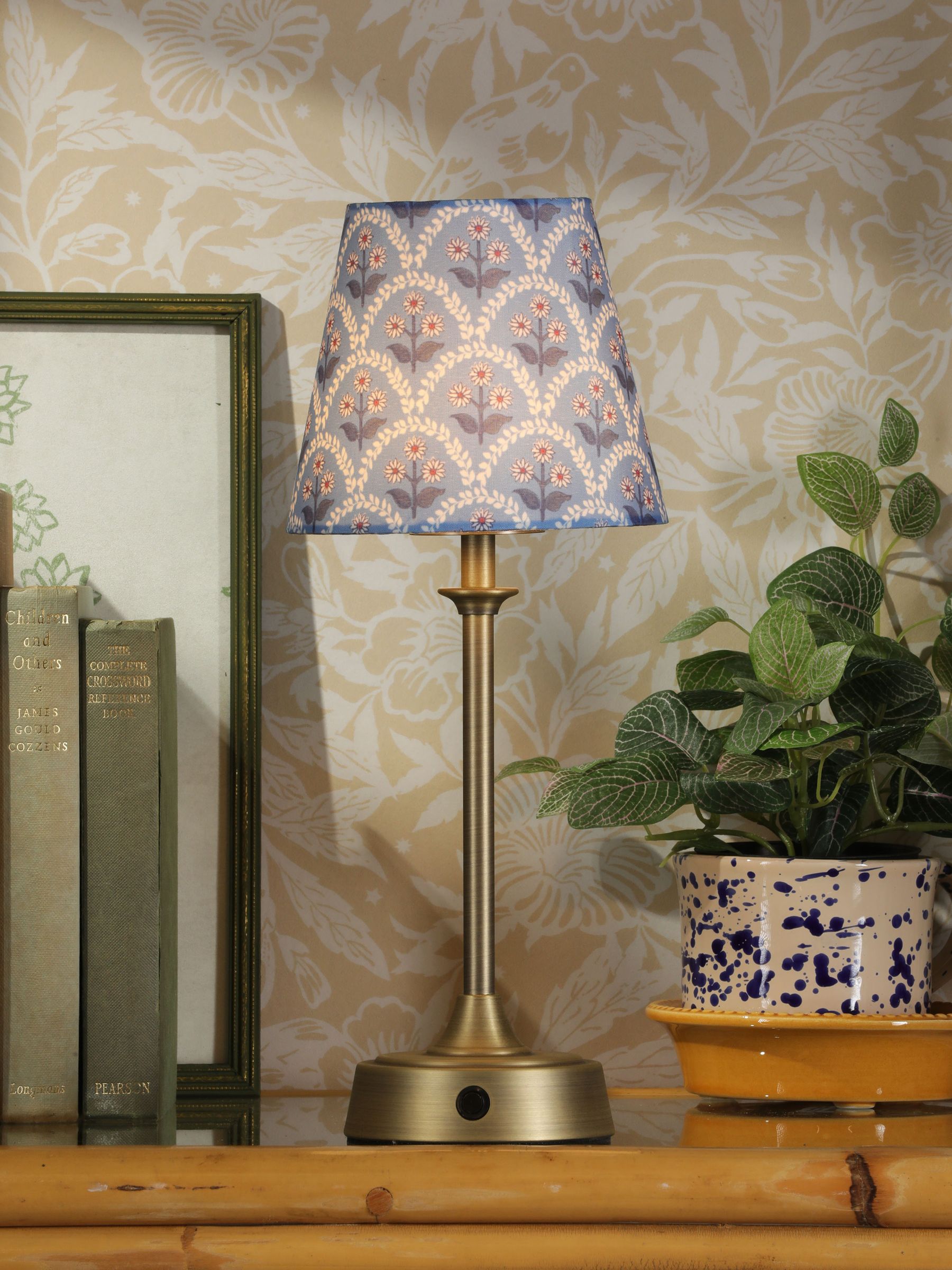 Blue Apsley Rechargeable Led Wireless Table Lamp - Image 1 of 7 Blue Apsley Rechargeable Led Wireless Table Lamp - Image 1 of 7