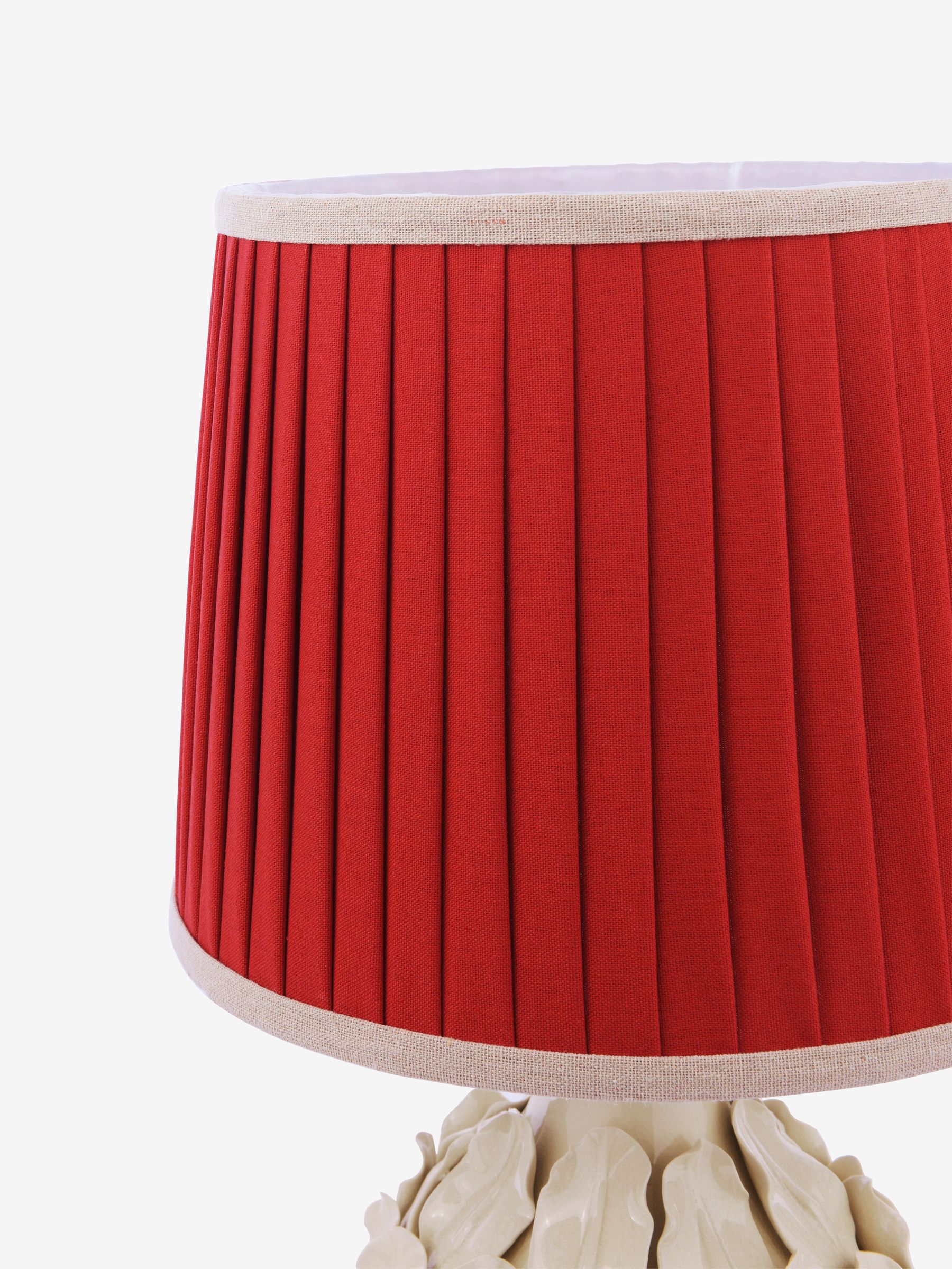 Red & Cream Chatsworth Tall Ceramic Table Lamp - Image 4 of 6