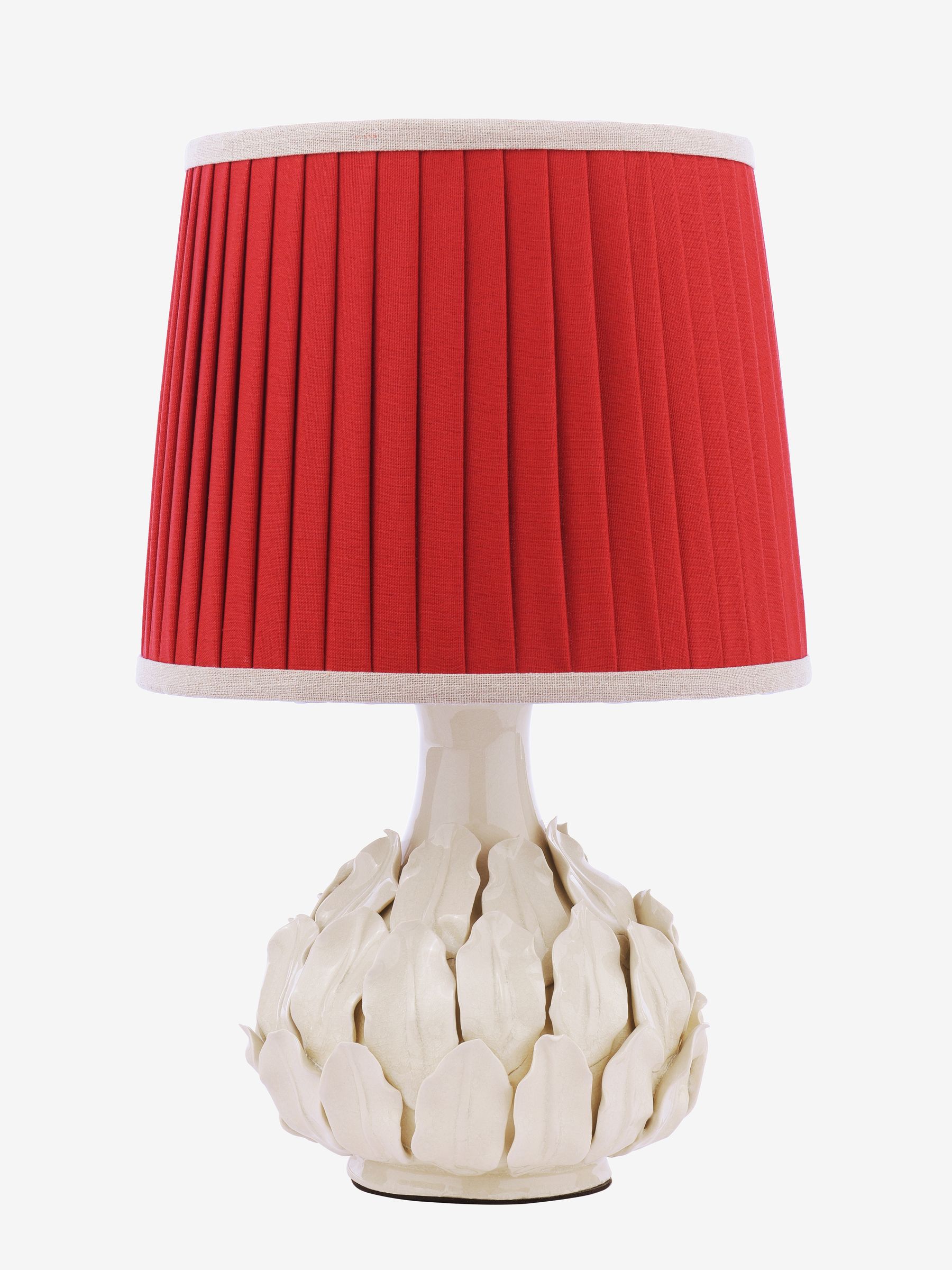 Red & Cream Chatsworth Tall Ceramic Table Lamp - Image 5 of 6