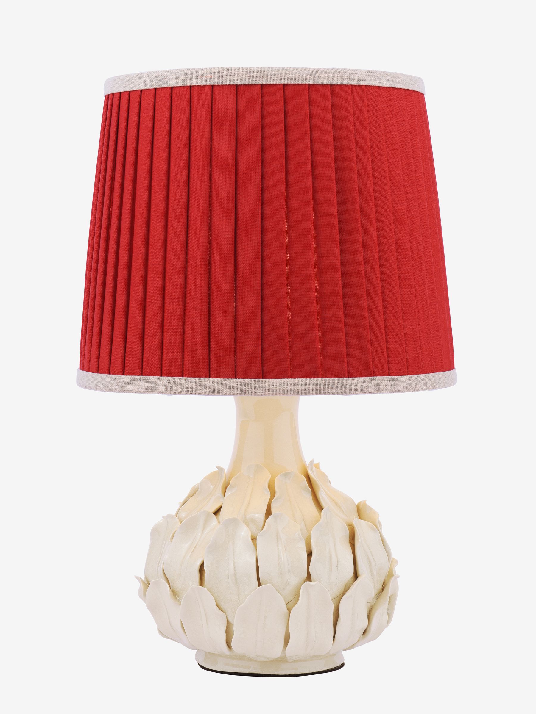 Red & Cream Chatsworth Tall Ceramic Table Lamp - Image 6 of 6 Red & Cream Chatsworth Tall Ceramic Table Lamp - Image 6 of 6