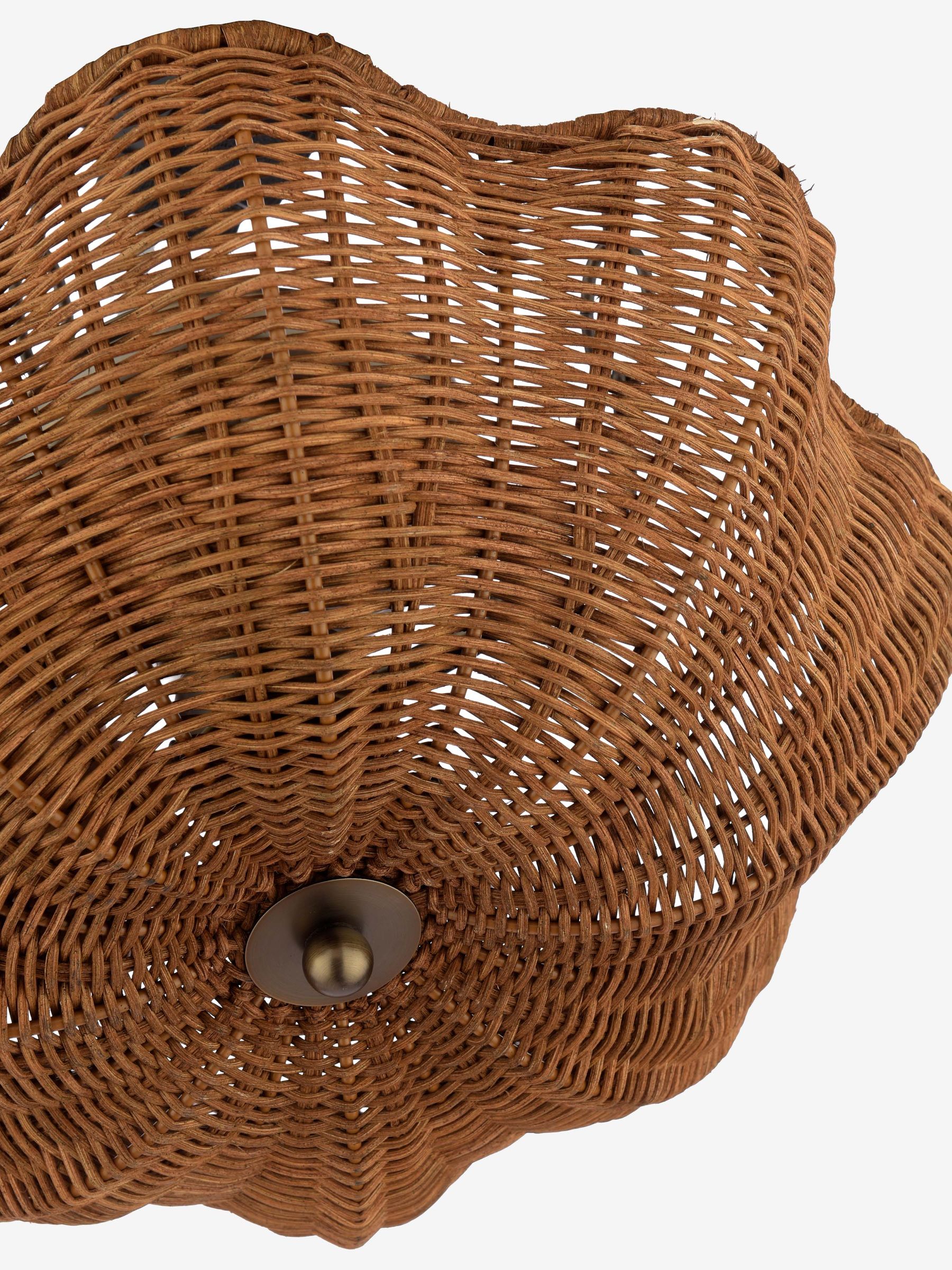 Brown Braywick Rattan Flush Ceiling Light - Image 6 of 7