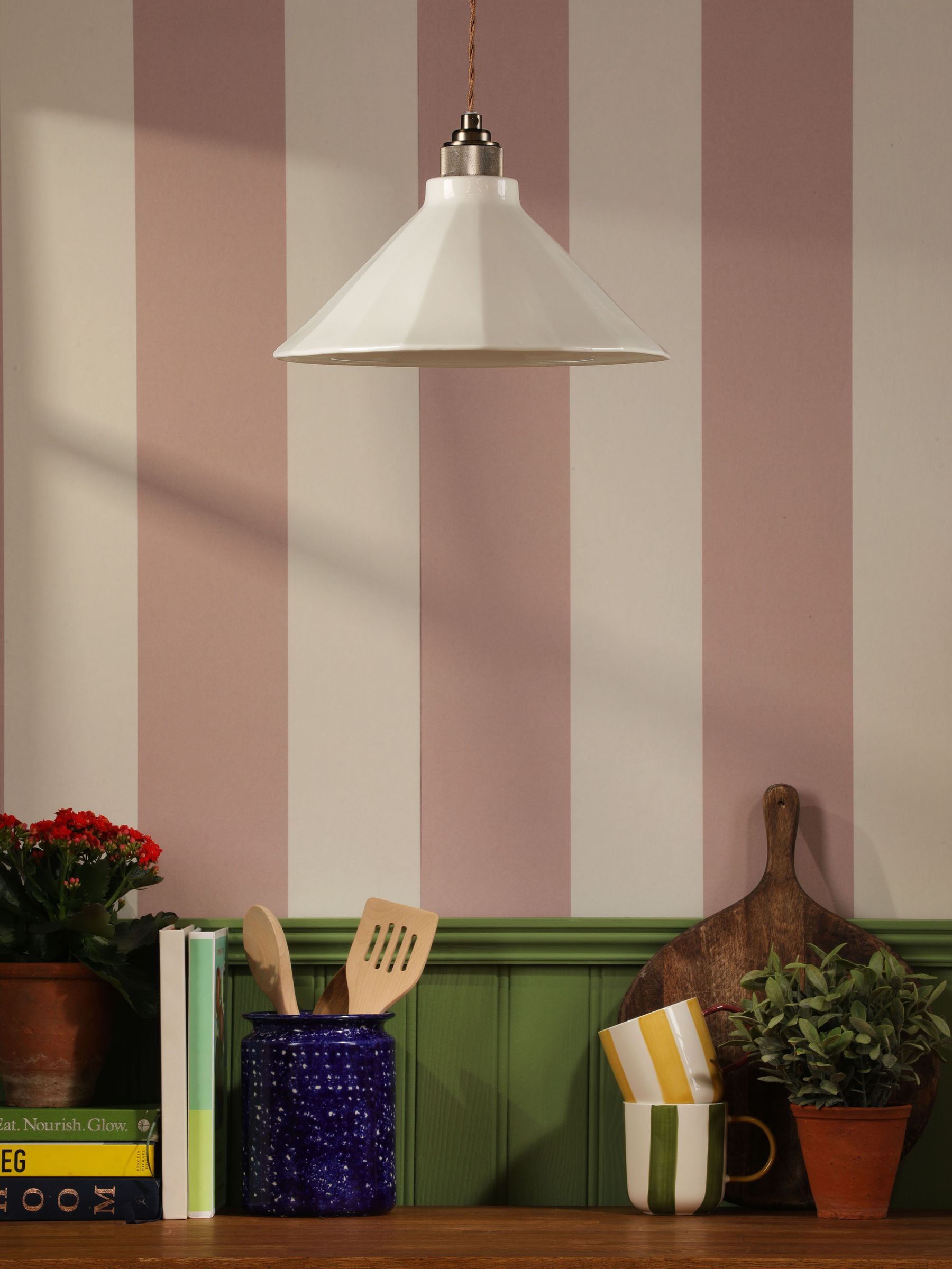 White Lynton 1 Light Pendant Ceiling Light - Image 2 of 6