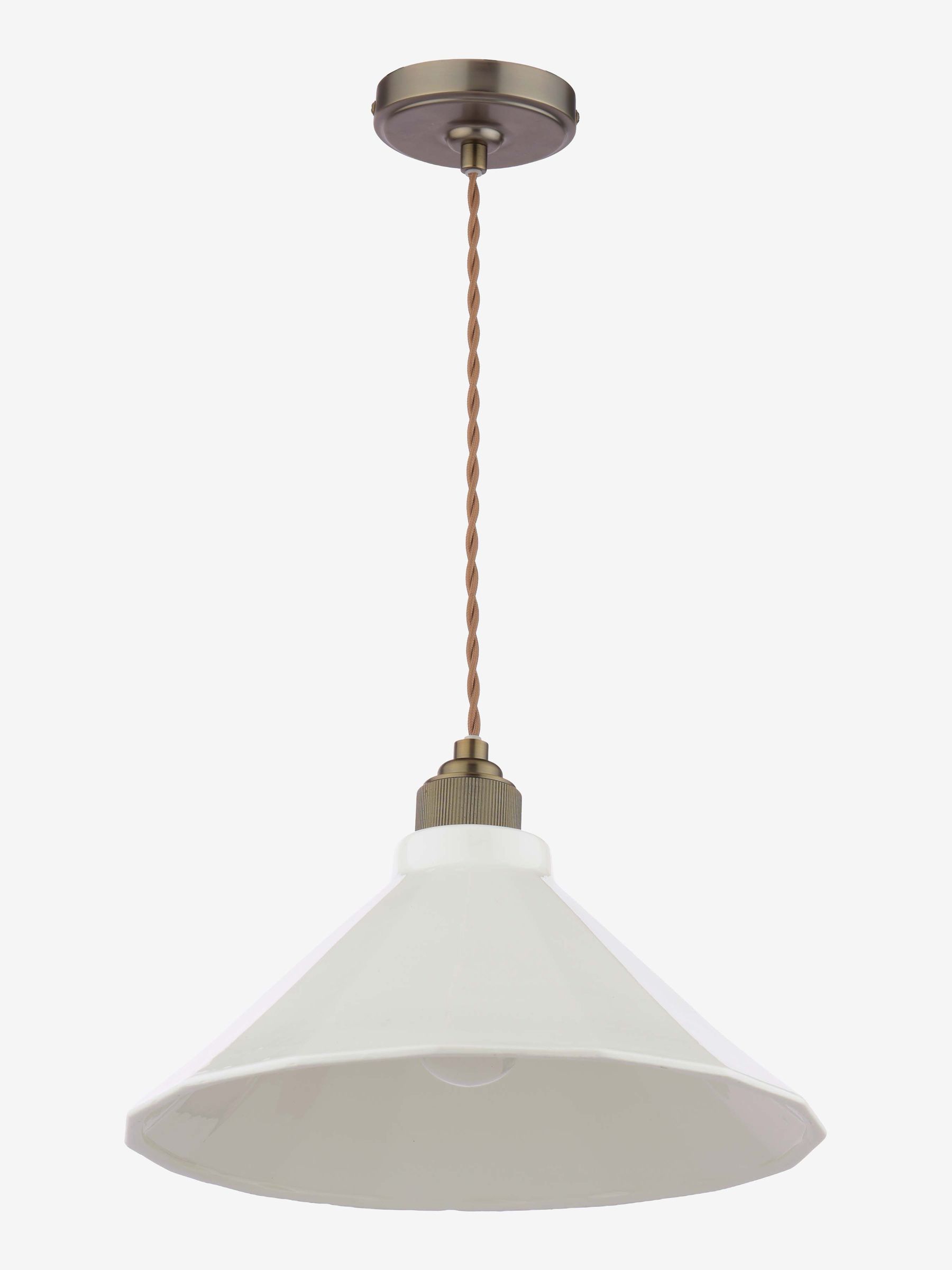 White Lynton 1 Light Pendant Ceiling Light - Image 6 of 6