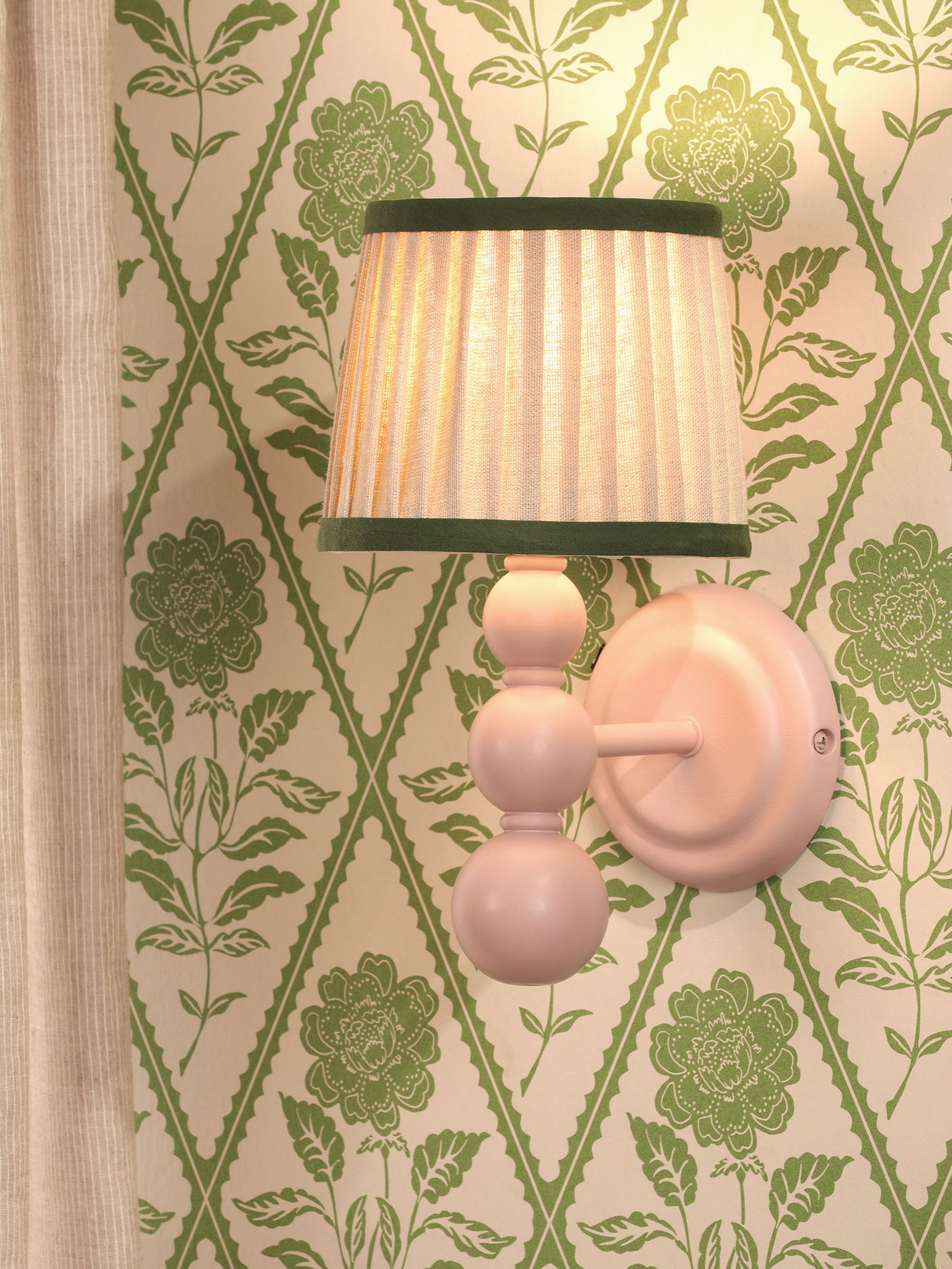 Pink Harewood Wall Light - Image 1 of 5 Pink Harewood Wall Light - Image 1 of 5