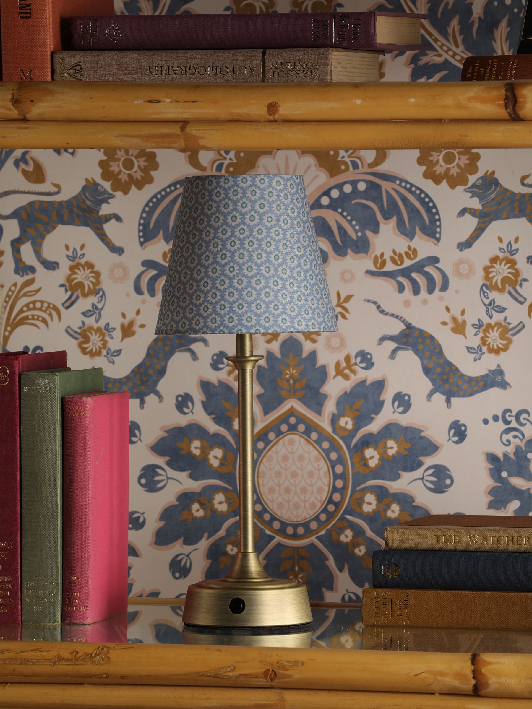 Blue & White Apsley Rechargeable Led Wireless Table Lamp - Image 2 of 6 Blue & White Apsley Rechargeable Led Wireless Table Lamp - Image 2 of 6