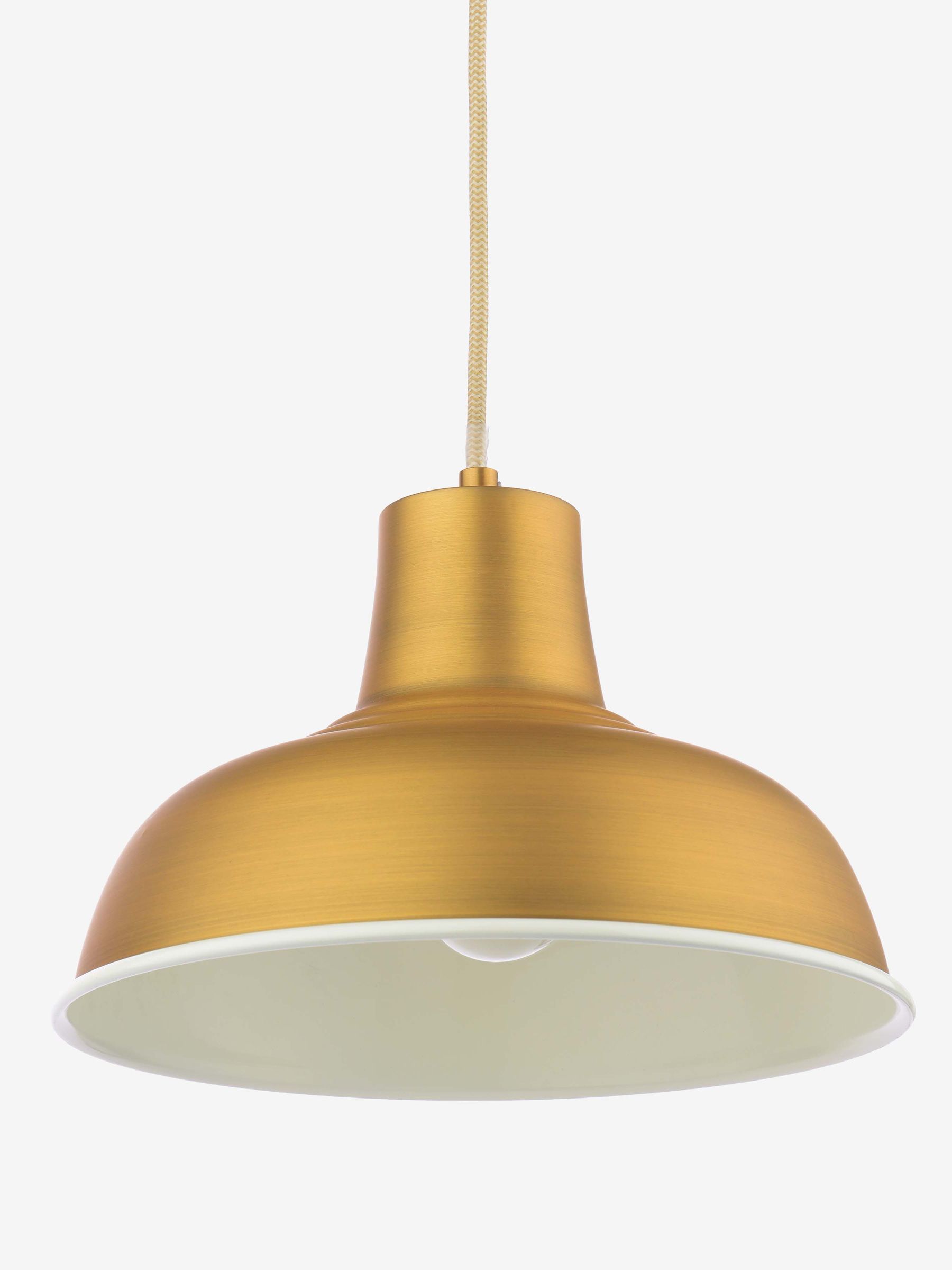 Brass Hatfield Industrial Pendant Ceiling Light - Image 6 of 6