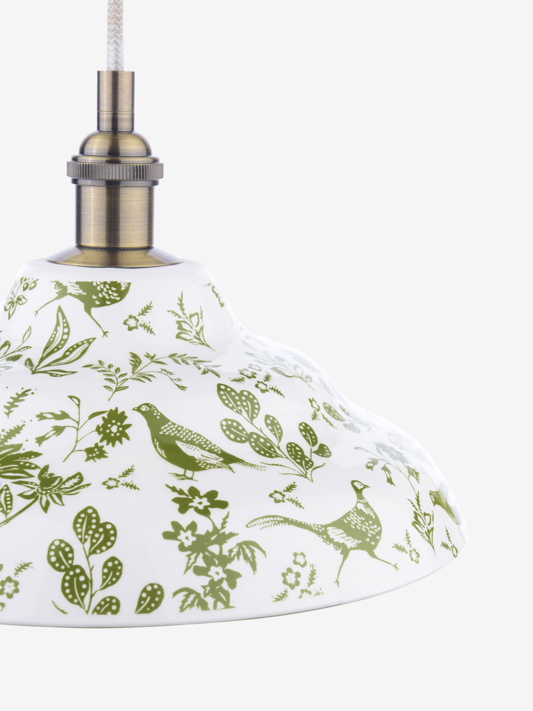 Green Audley Ceramic Printed Ceiling Light Shade - Image 4 of 6