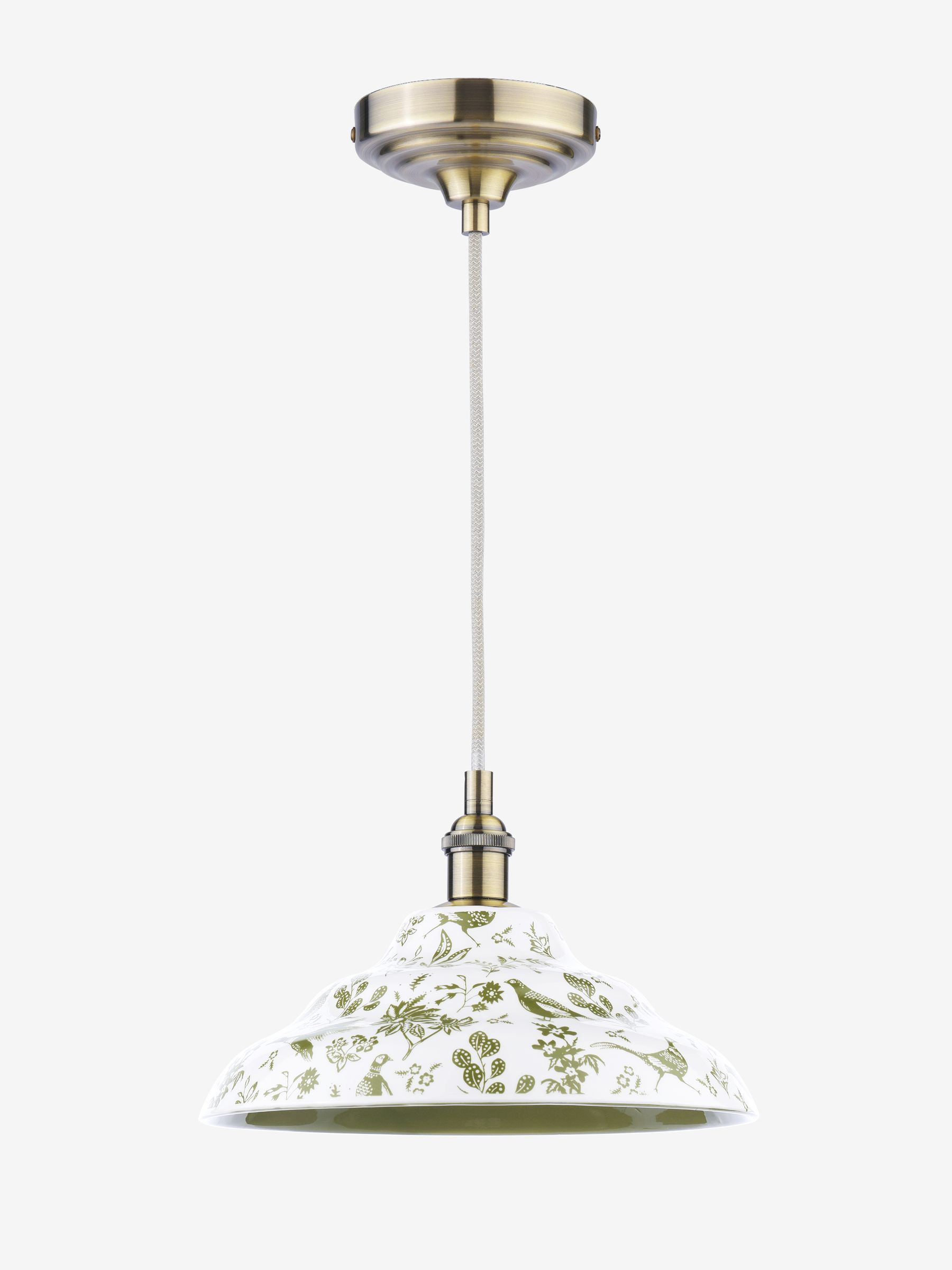 Green Audley Ceramic Printed Ceiling Light Shade - Image 5 of 6