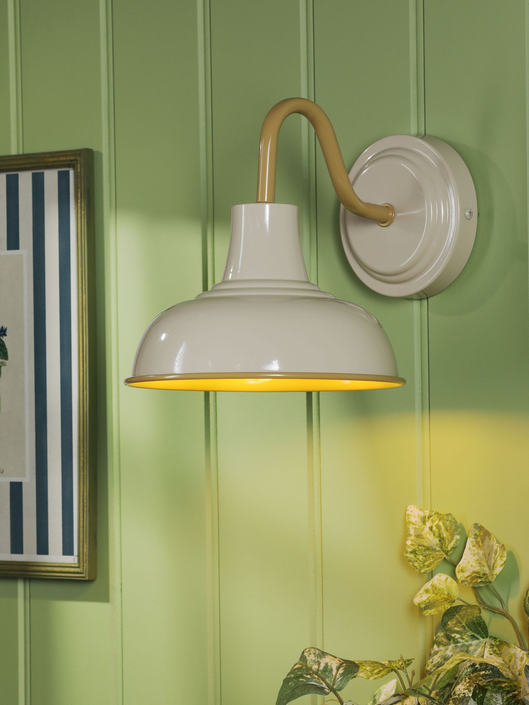 Natural Hatfield Industrial Wall Light - Image 1 of 7