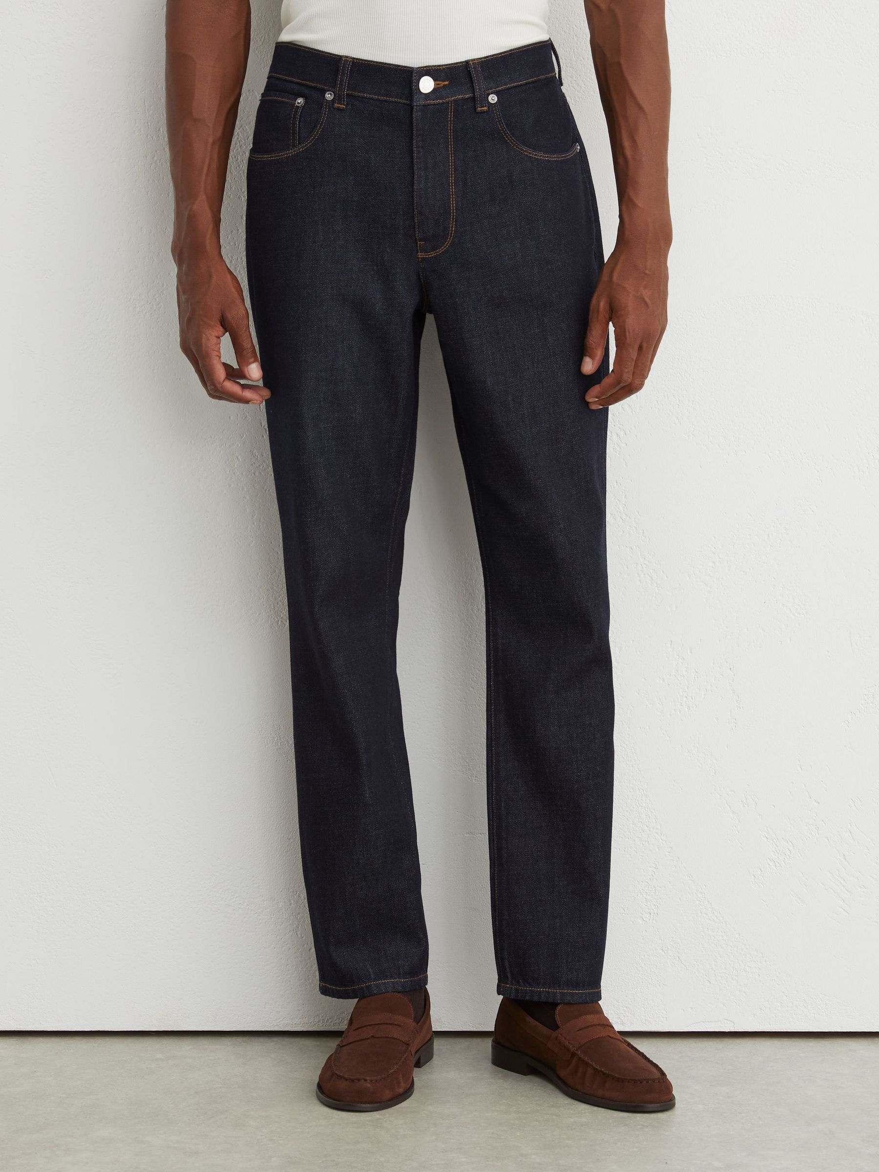 Straight-Leg Jeans in Dark Indigo - Image 3 of 7