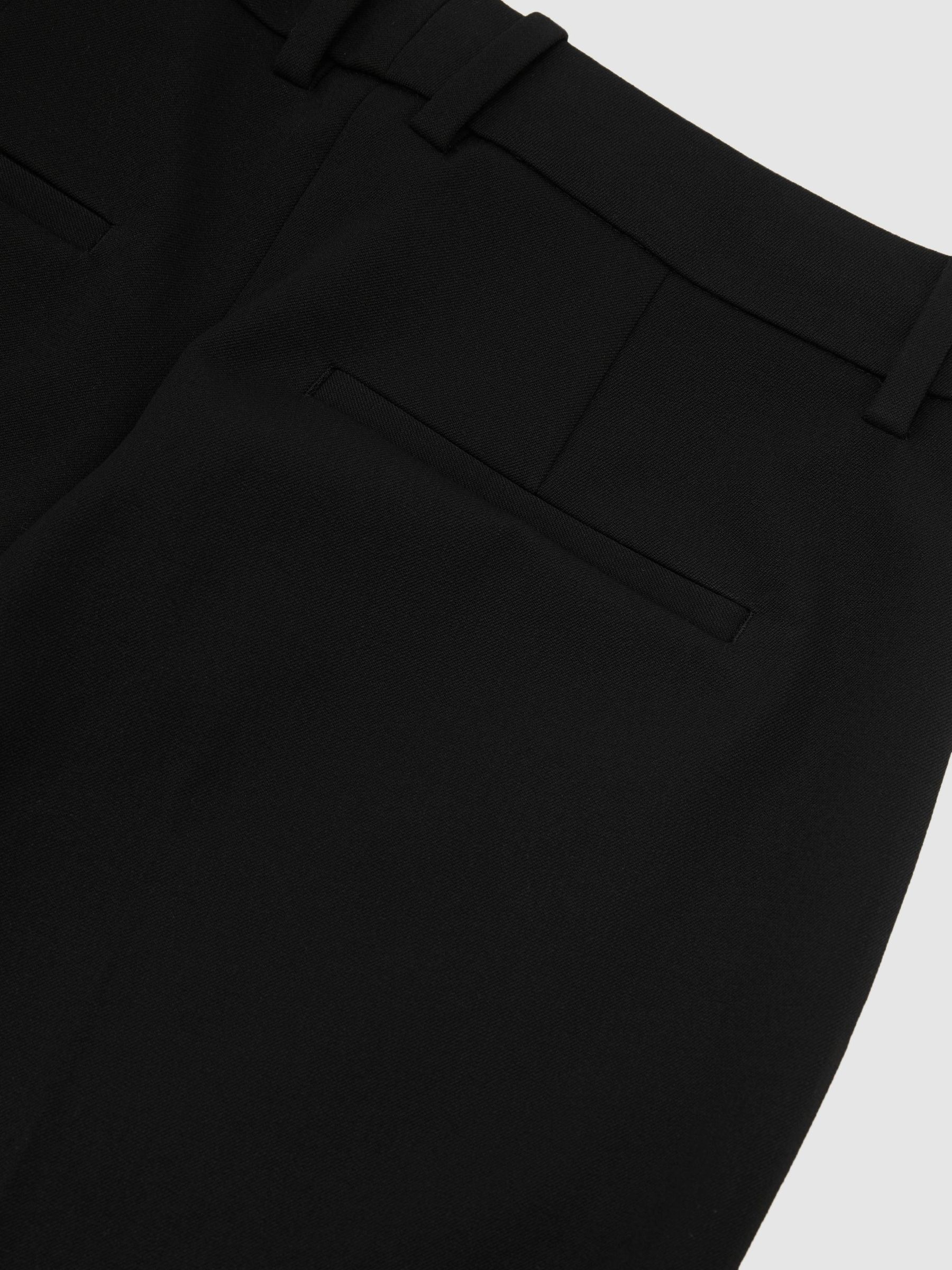Petite Flared Mid-Rise Tailored Trousers in Black - Image 7 of 8
