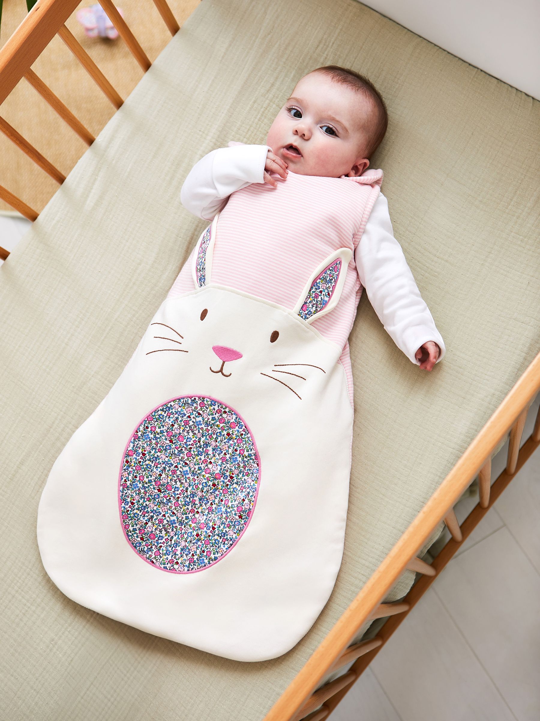 Pink Bunny Appliqué 2.5 Tog Baby Sleeping Bag - Image 5 of 7