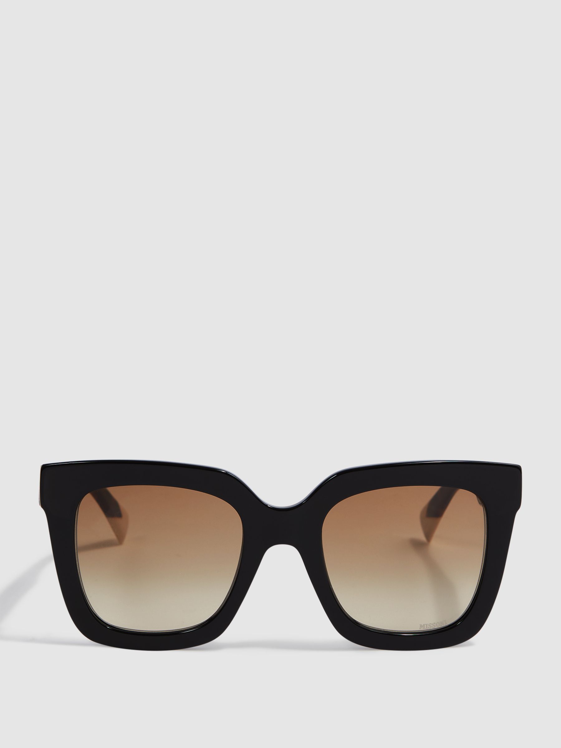 Missoni Eyewear Cat Eye Tortoiseshell Sunglasses in Black - Image 1 of 5