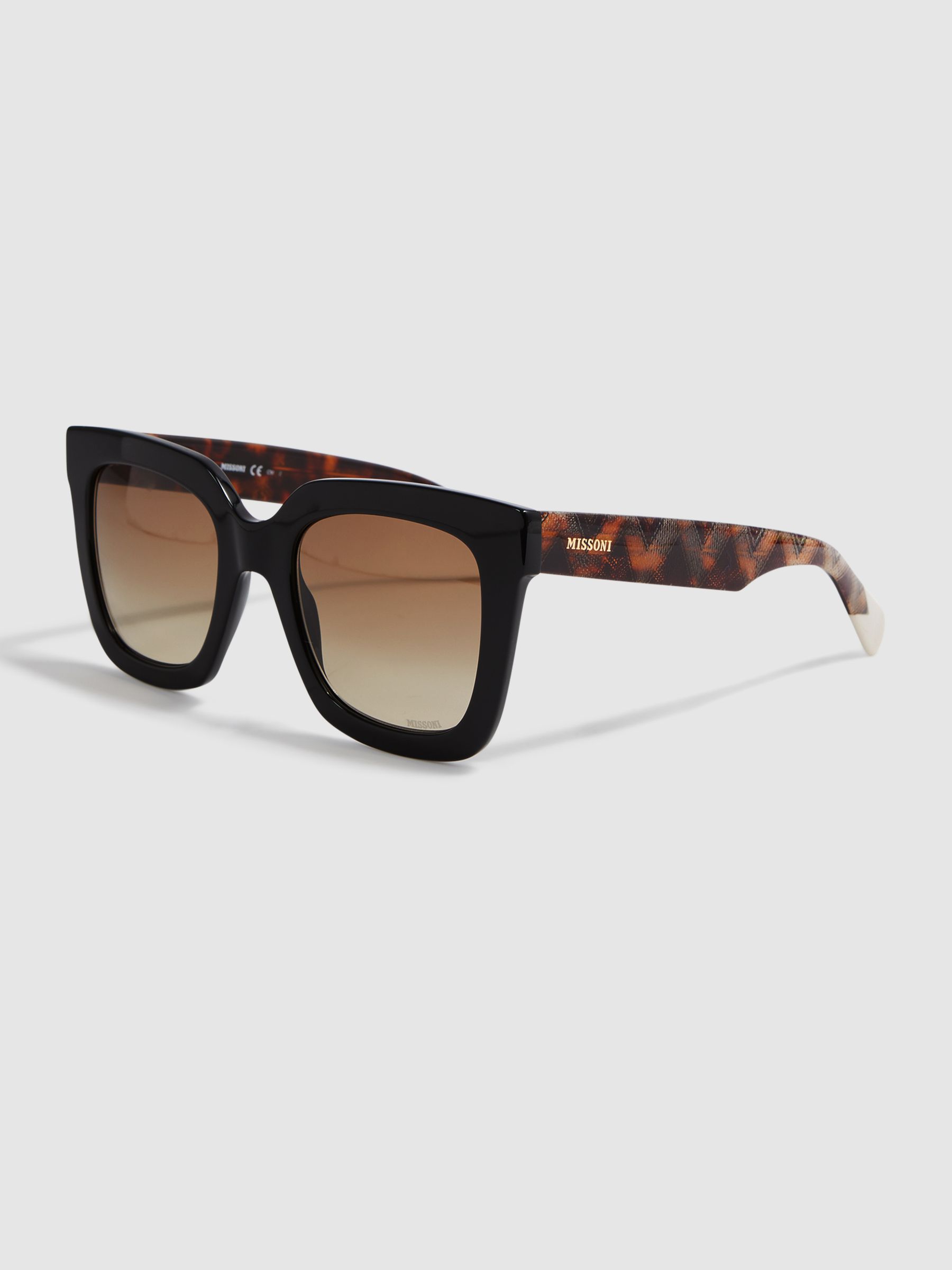 Missoni Eyewear Cat Eye Tortoiseshell Sunglasses in Black - Image 4 of 5