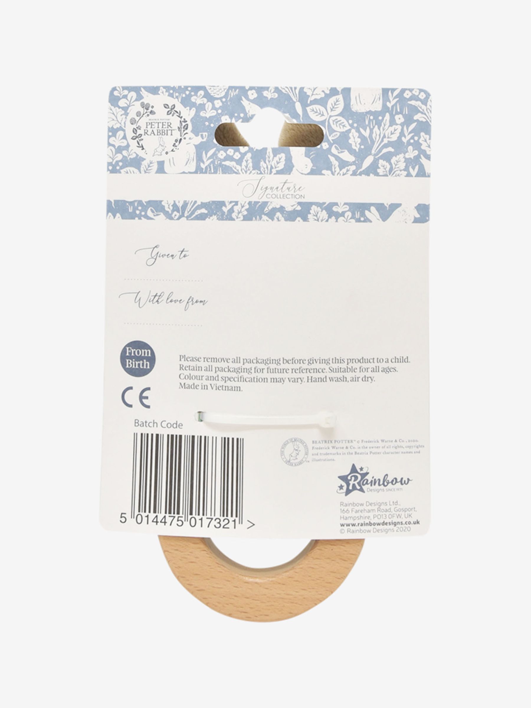 Signature Peter Rabbit Wooden Ring Rattle - Image 5 of 6
