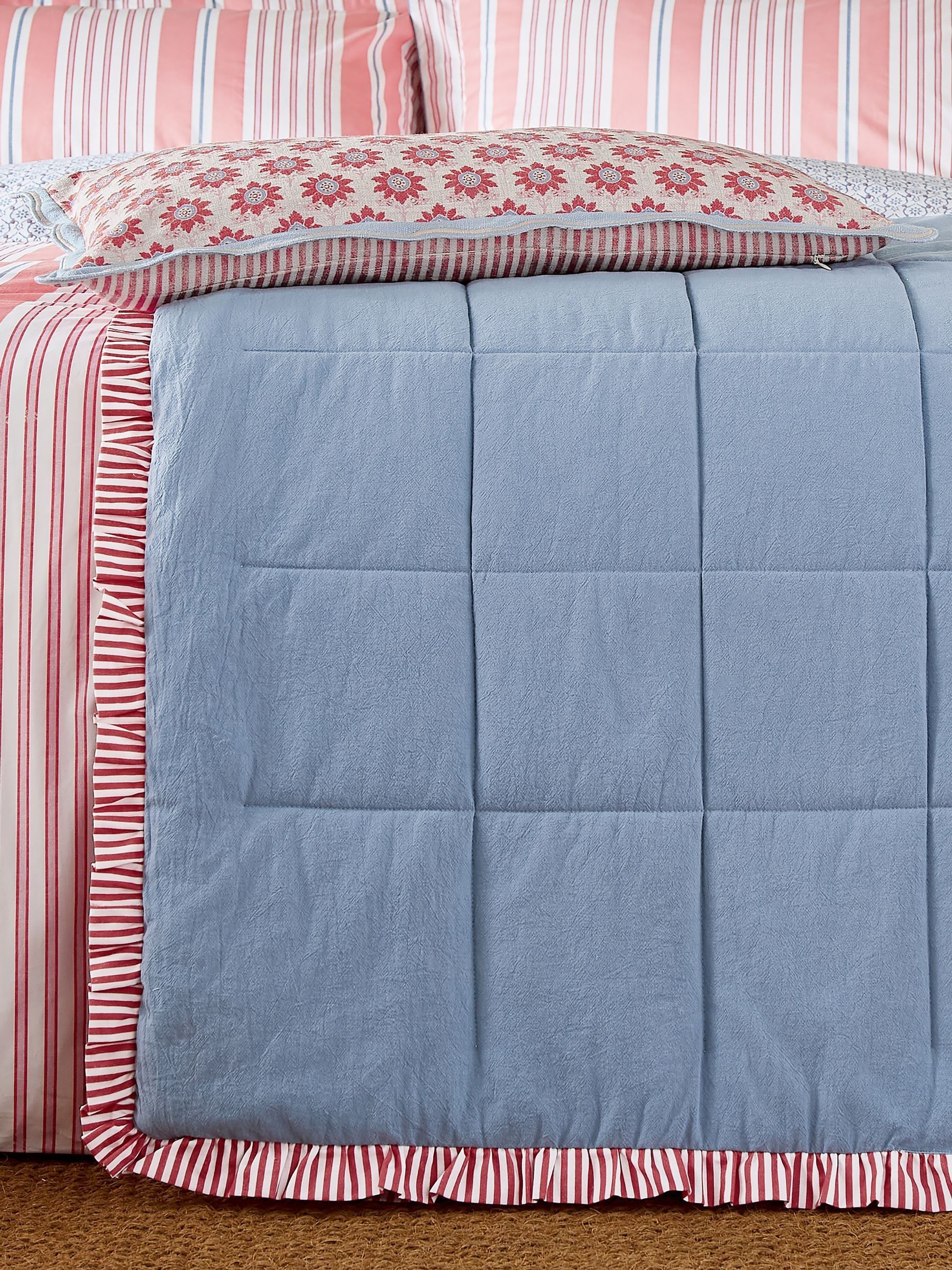 Blue Come Rain Or Shine Quilted Throw - Image 1 of 5