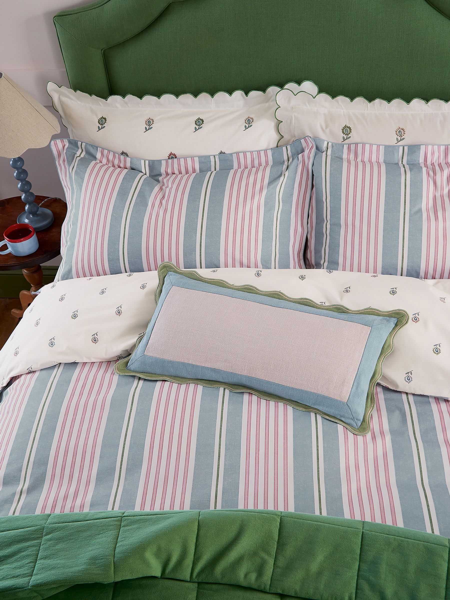 Pink Come Rain Or Shine Striped Reversible Duvet Set - Image 2 of 5