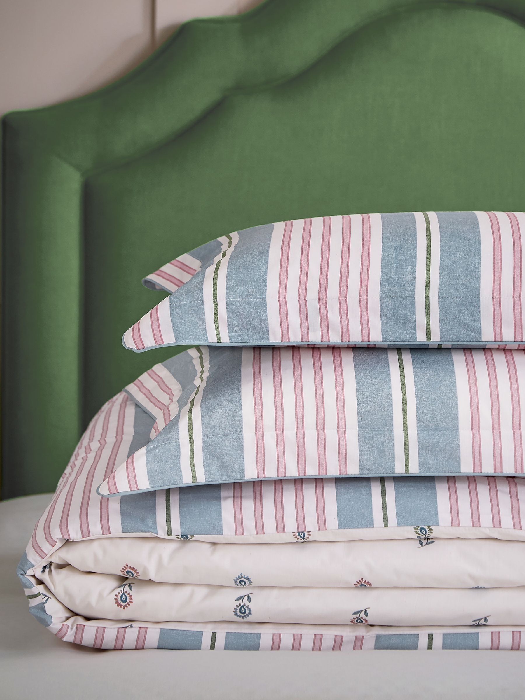 Pink Come Rain Or Shine Striped Reversible Duvet Set - Image 3 of 5