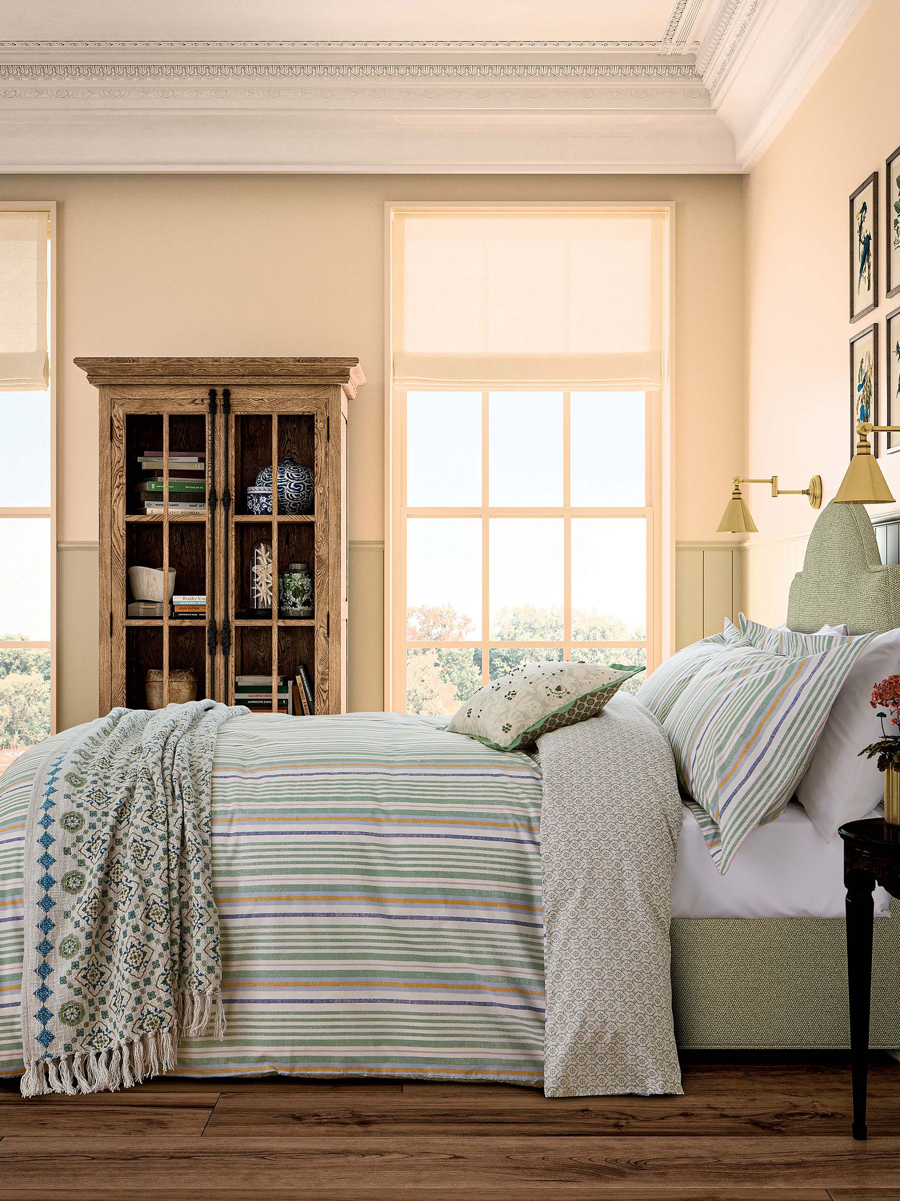 Green Country Tiles Reversible Bed Set - Image 2 of 5