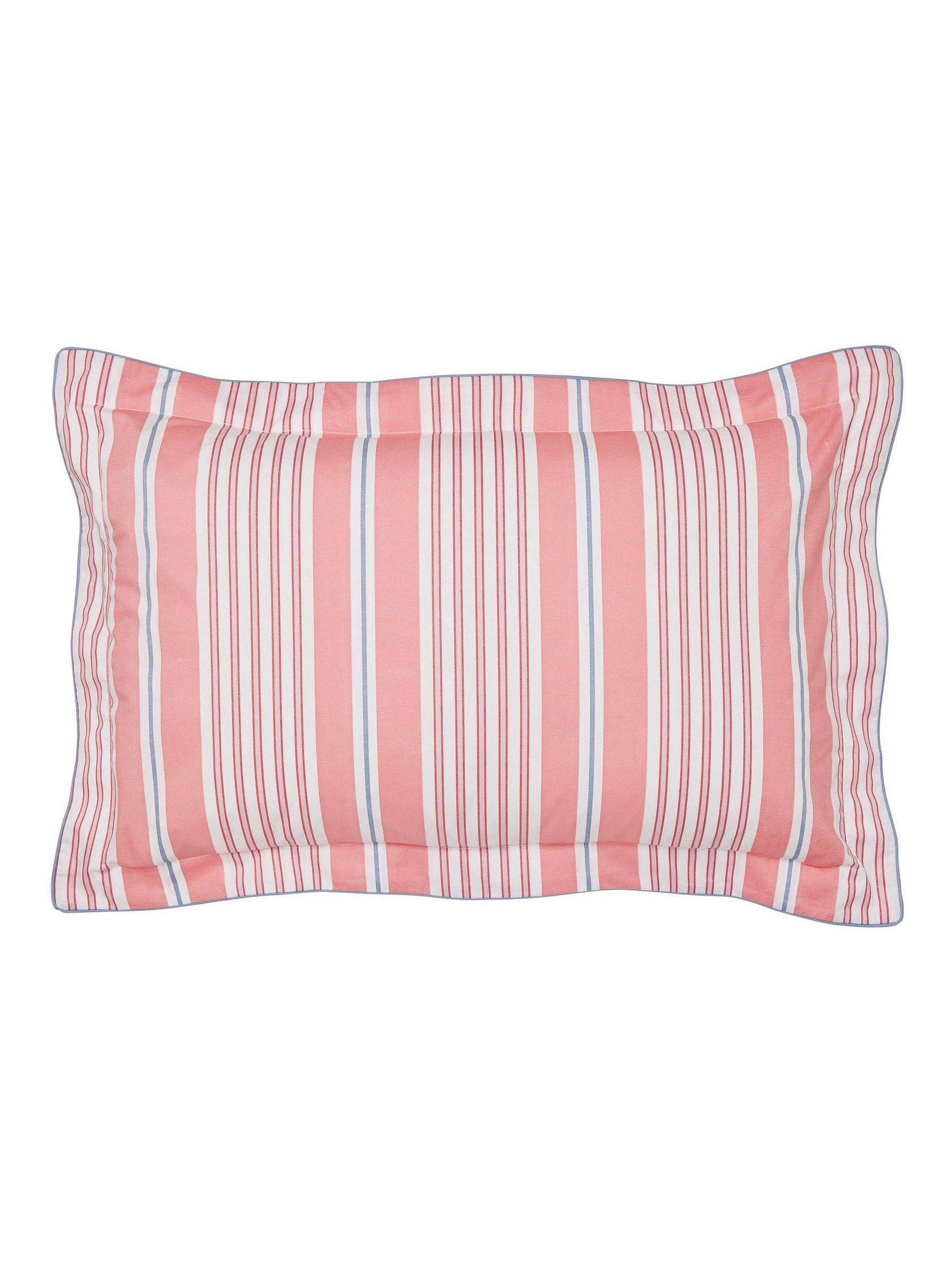 Red Siesta Stripe 180 Thread Count Reversible Duvet Set - Image 5 of 5