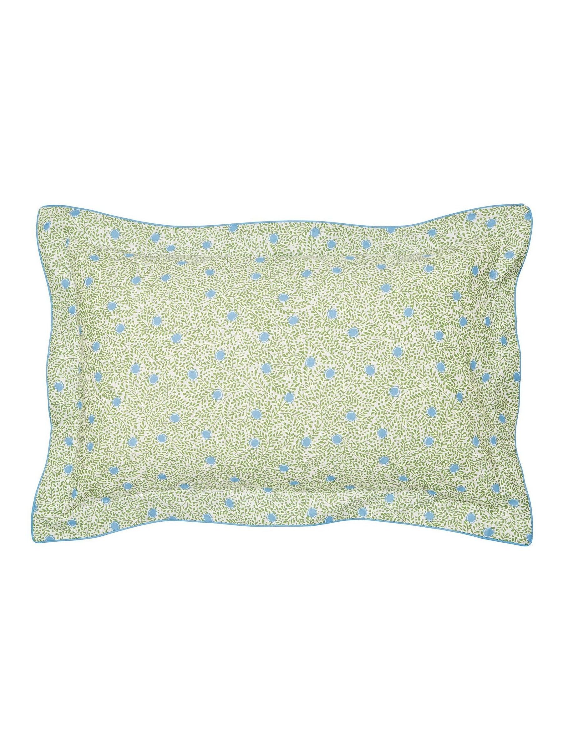 Green Trailing Ditsy Cotton Reversible Duvet Set - Image 4 of 5