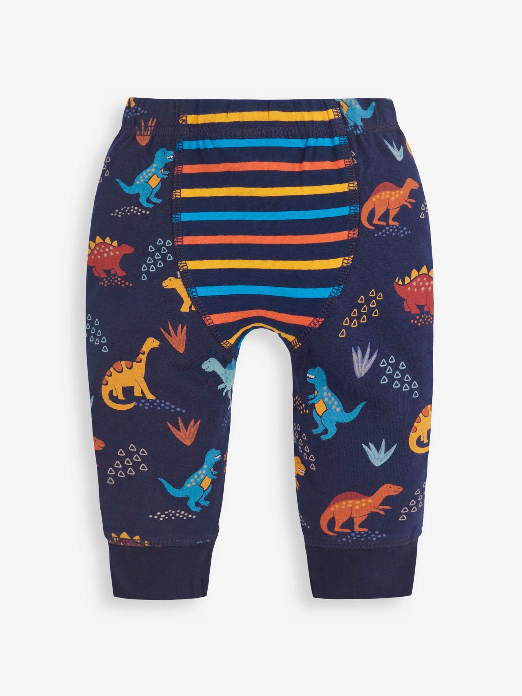 Navy 2-Pack Dinosaur & Stripe Baby Leggings - Image 3 of 5
