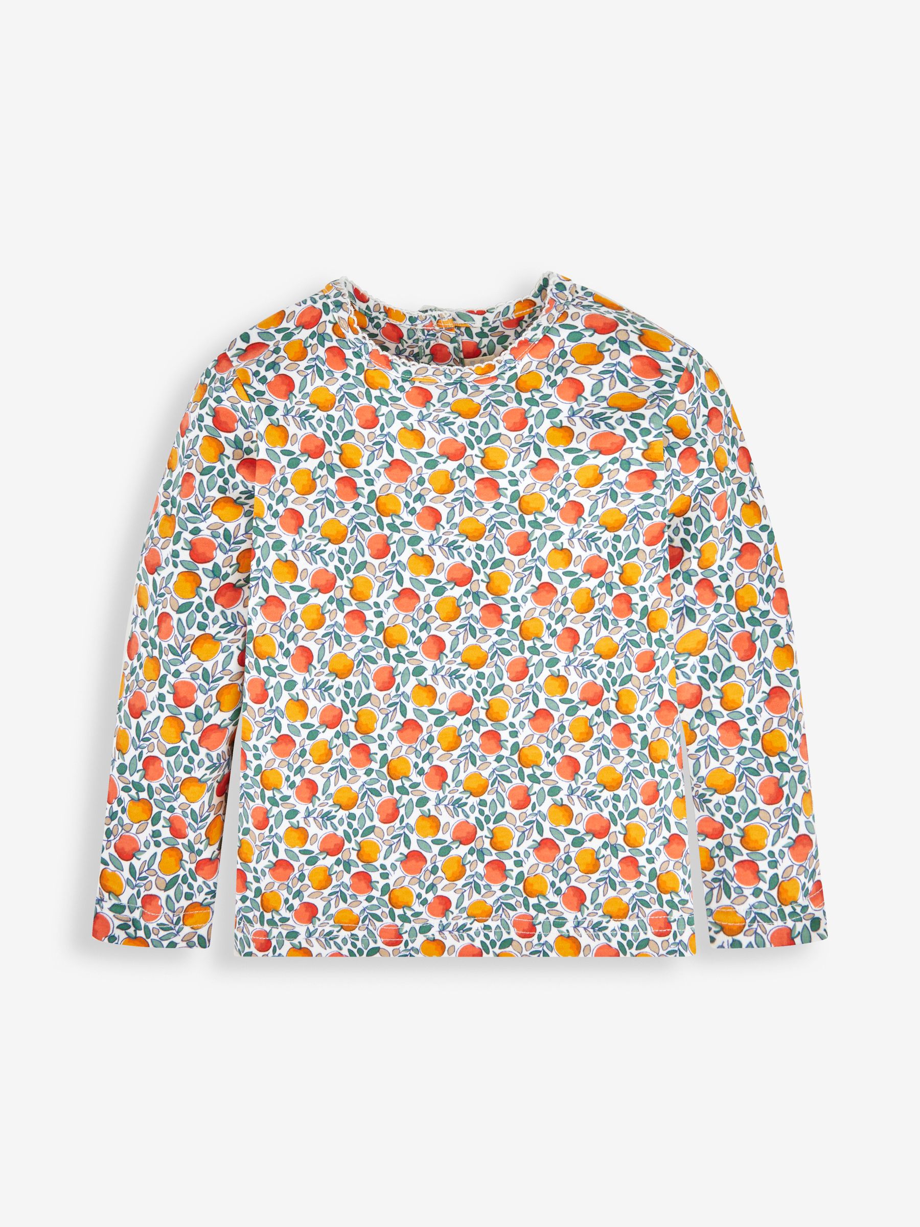 Rust Orange Hedgehog Girls' 2-Piece Appliqué Pinafore Dress & Top Set - Image 4 of 6
