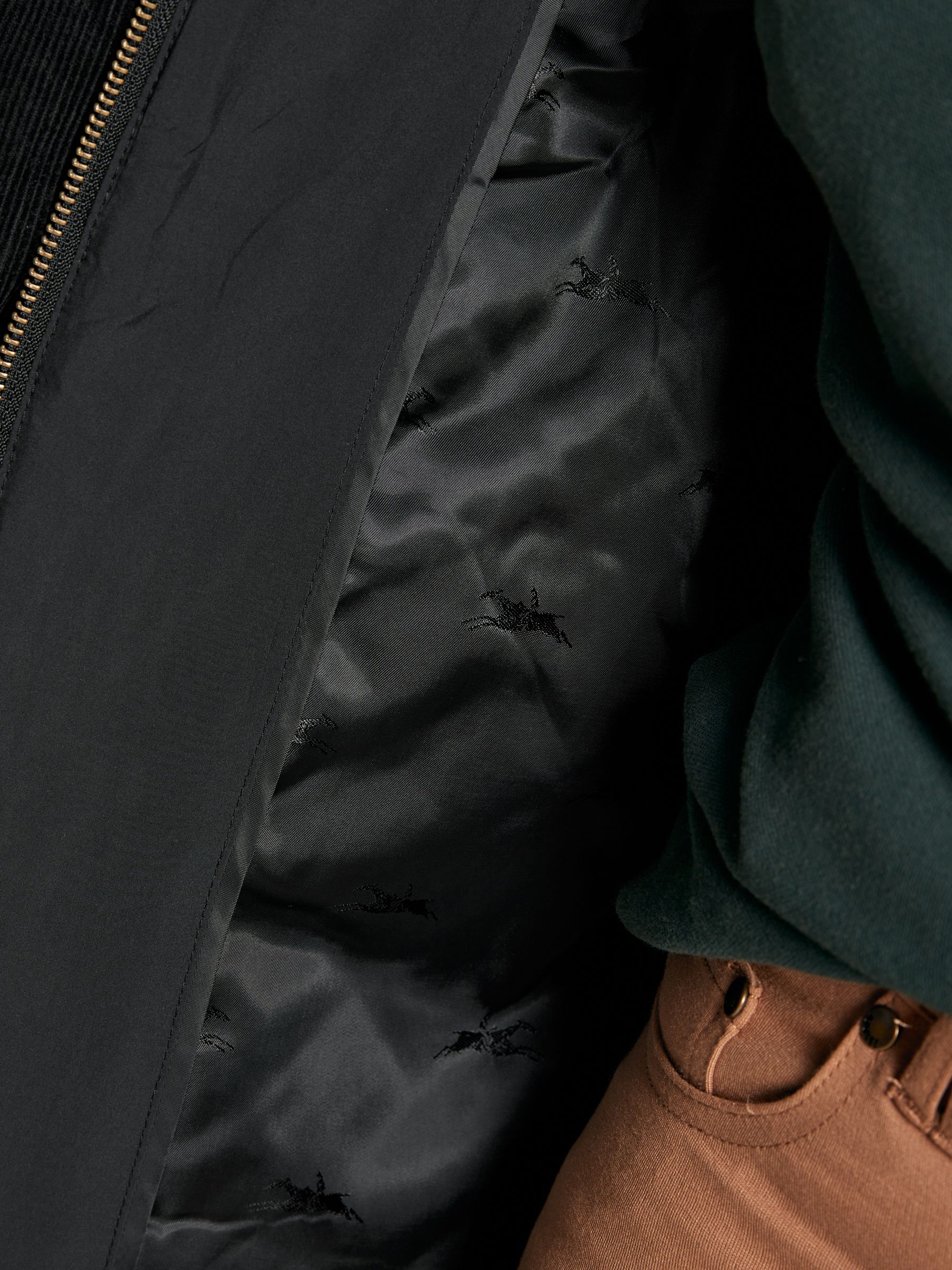 Chatsworth Black Showerproof Long Diamond Quilted Gilet With Hood - Image 7 of 9