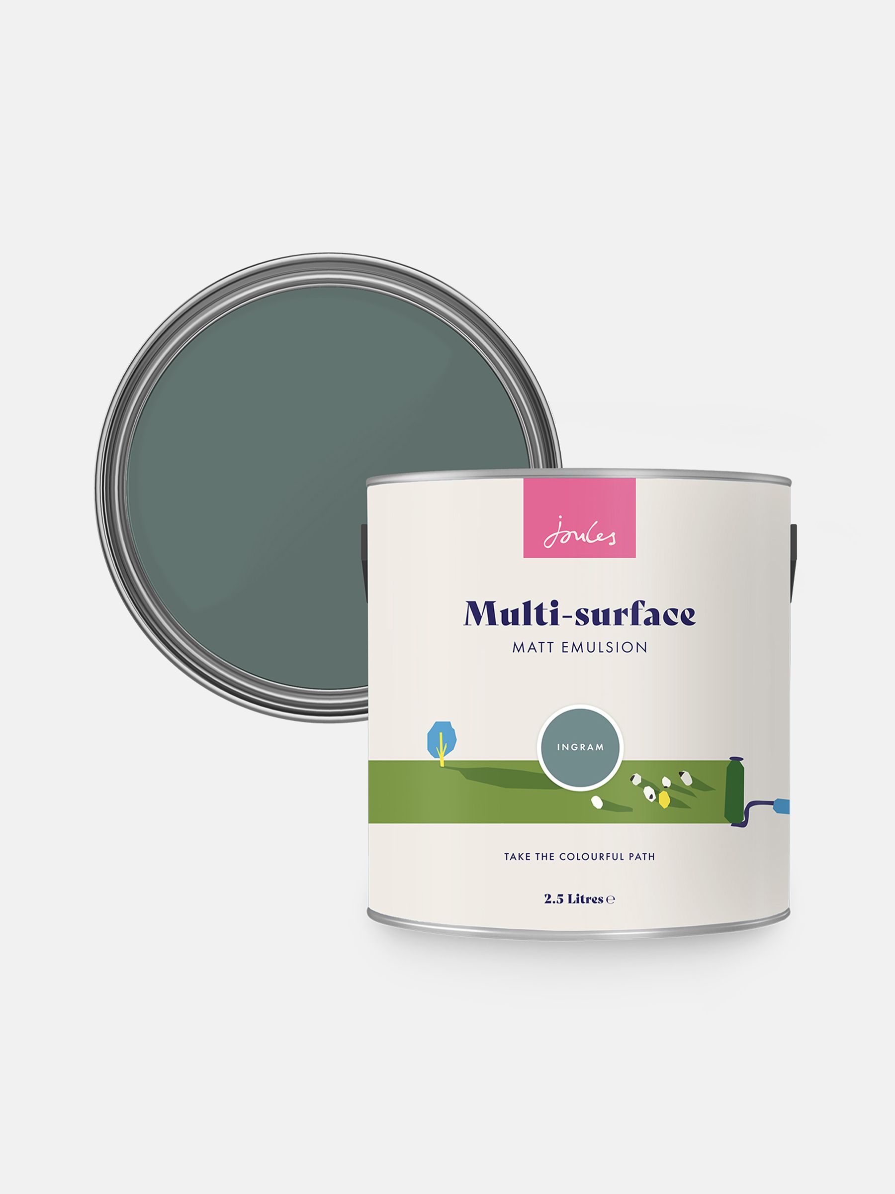 Green Multi Surface Matt Emulsion 2.5L Paint - Image 4 of 4