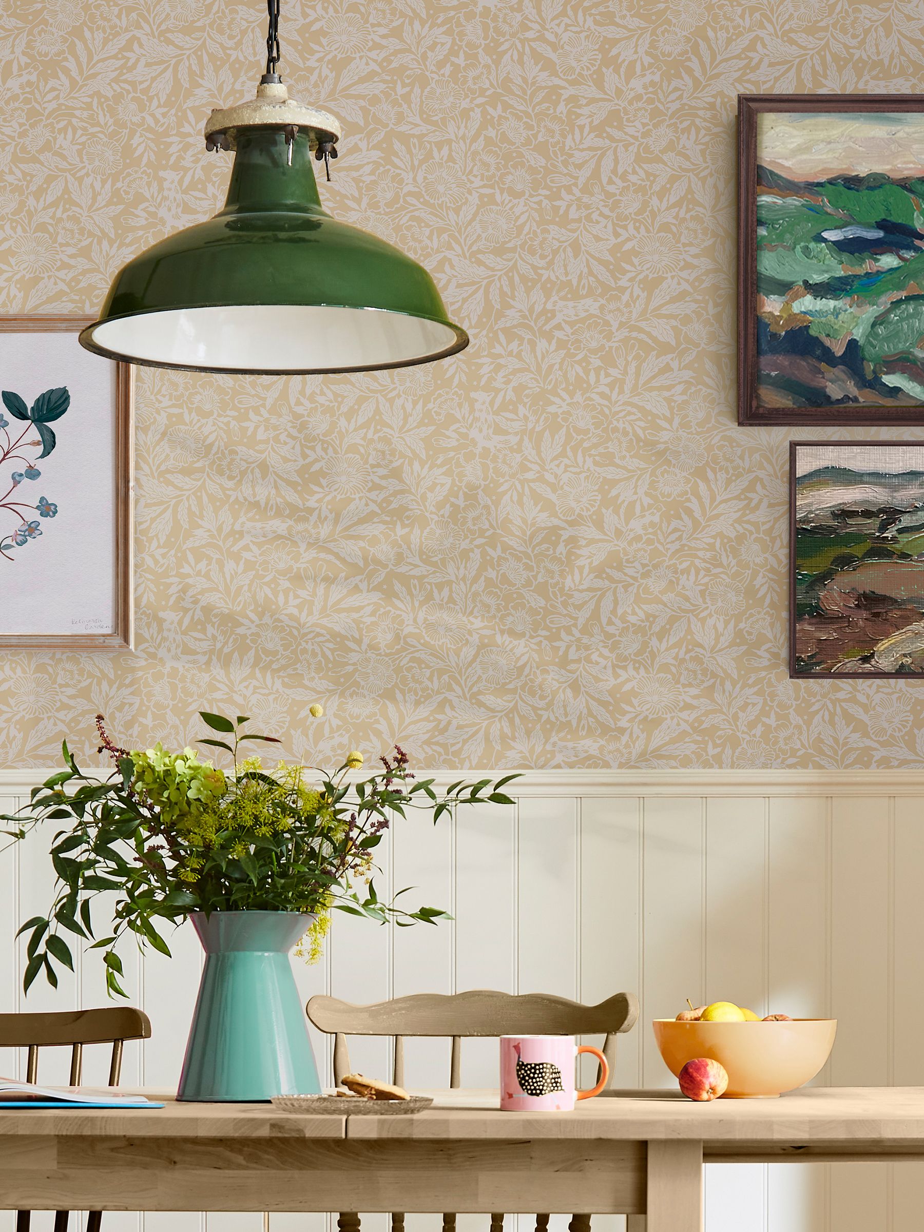 Cream Twilight Ditsy Wallpaper - Image 1 of 4