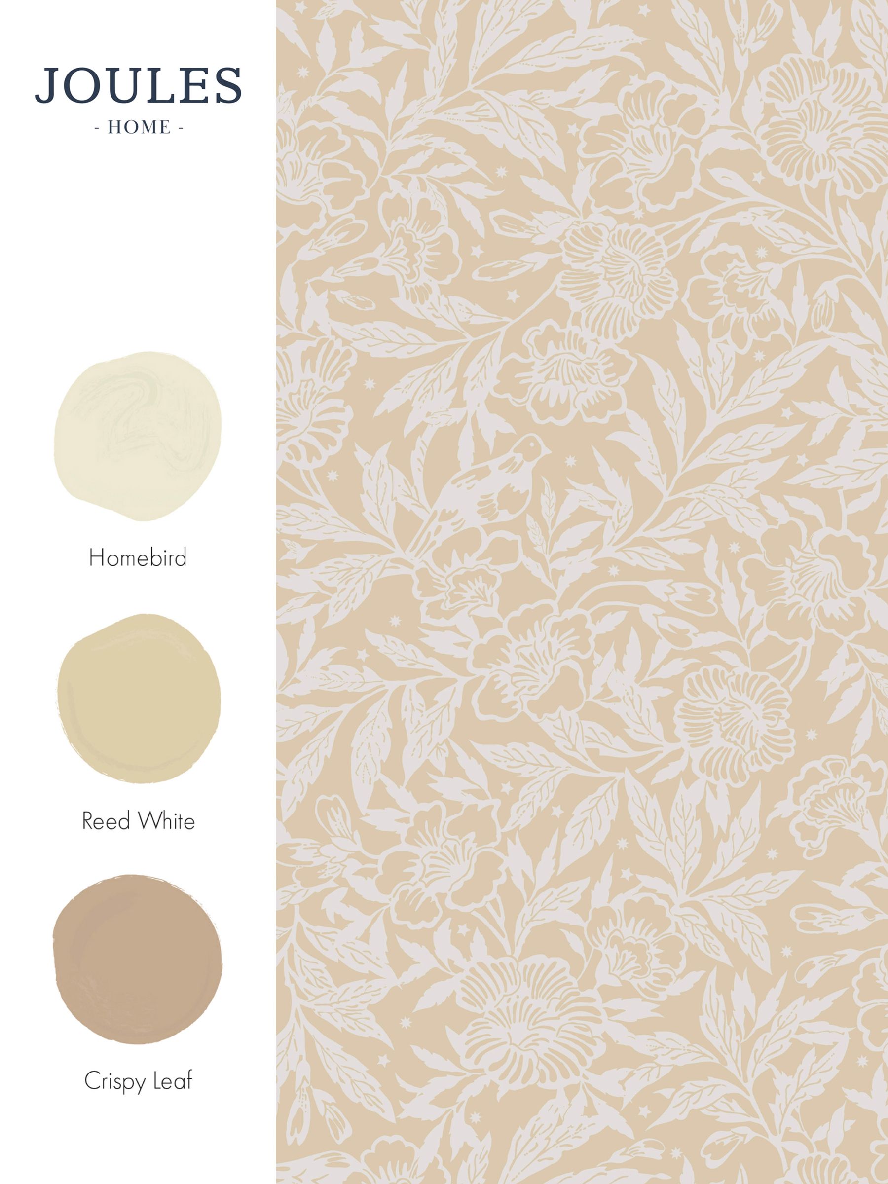 Cream Twilight Ditsy Wallpaper - Image 4 of 4
