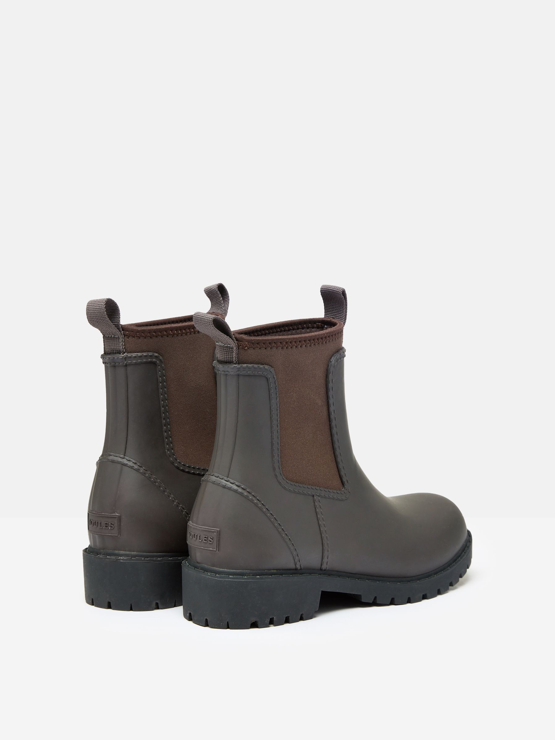 Oakfield Chocolate Brown Short Neoprene-Lined Ankle Wellies - Image 3 of 7