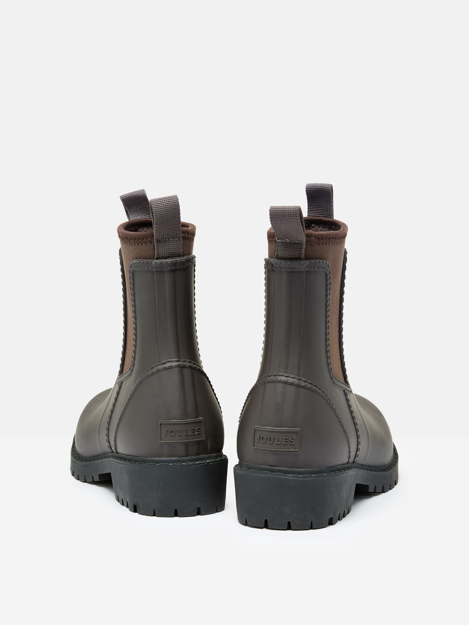 Oakfield Chocolate Brown Short Neoprene-Lined Ankle Wellies - Image 4 of 7