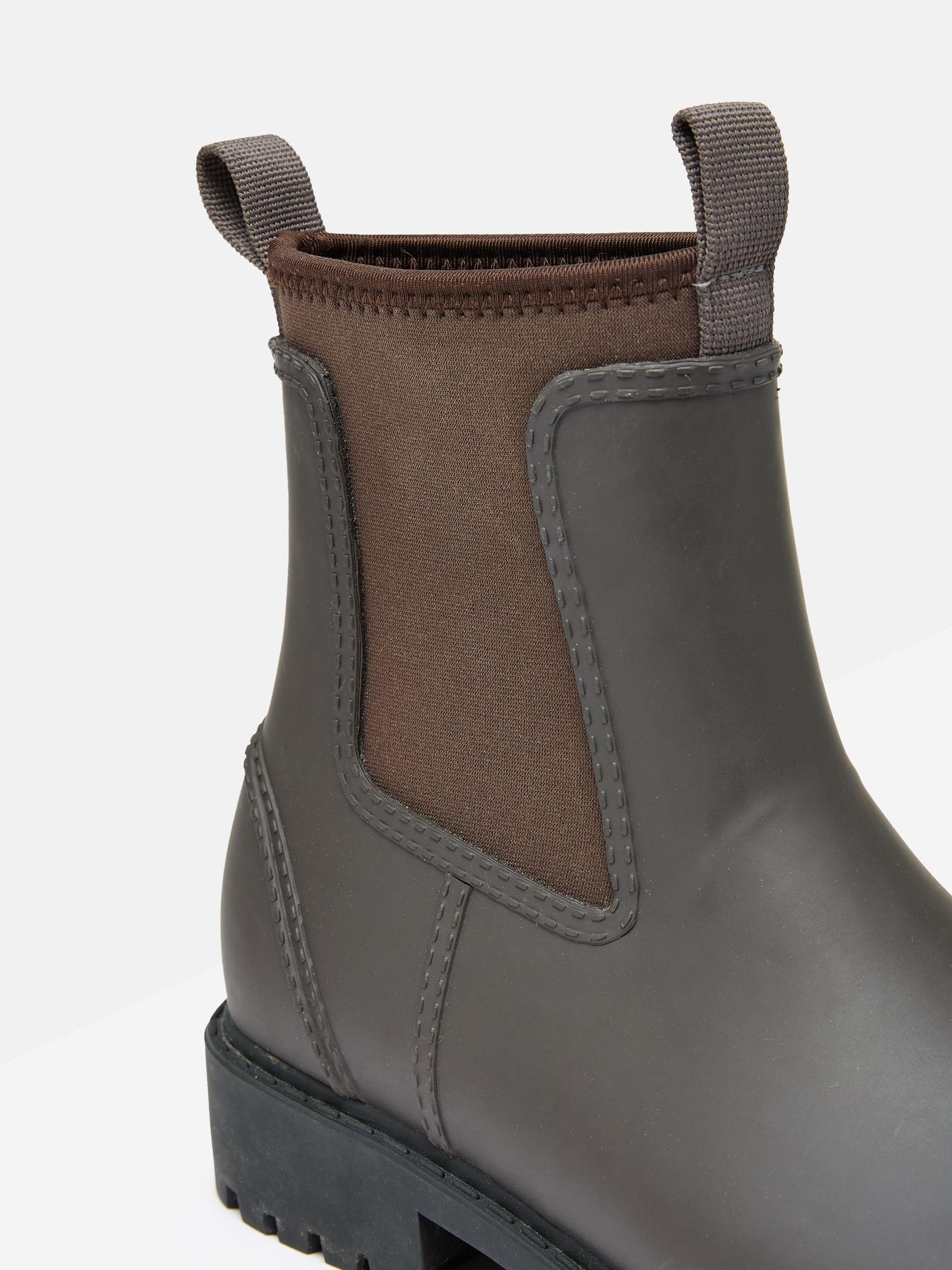 Oakfield Chocolate Brown Neoprene Lined Ankle Wellies - Image 5 of 5