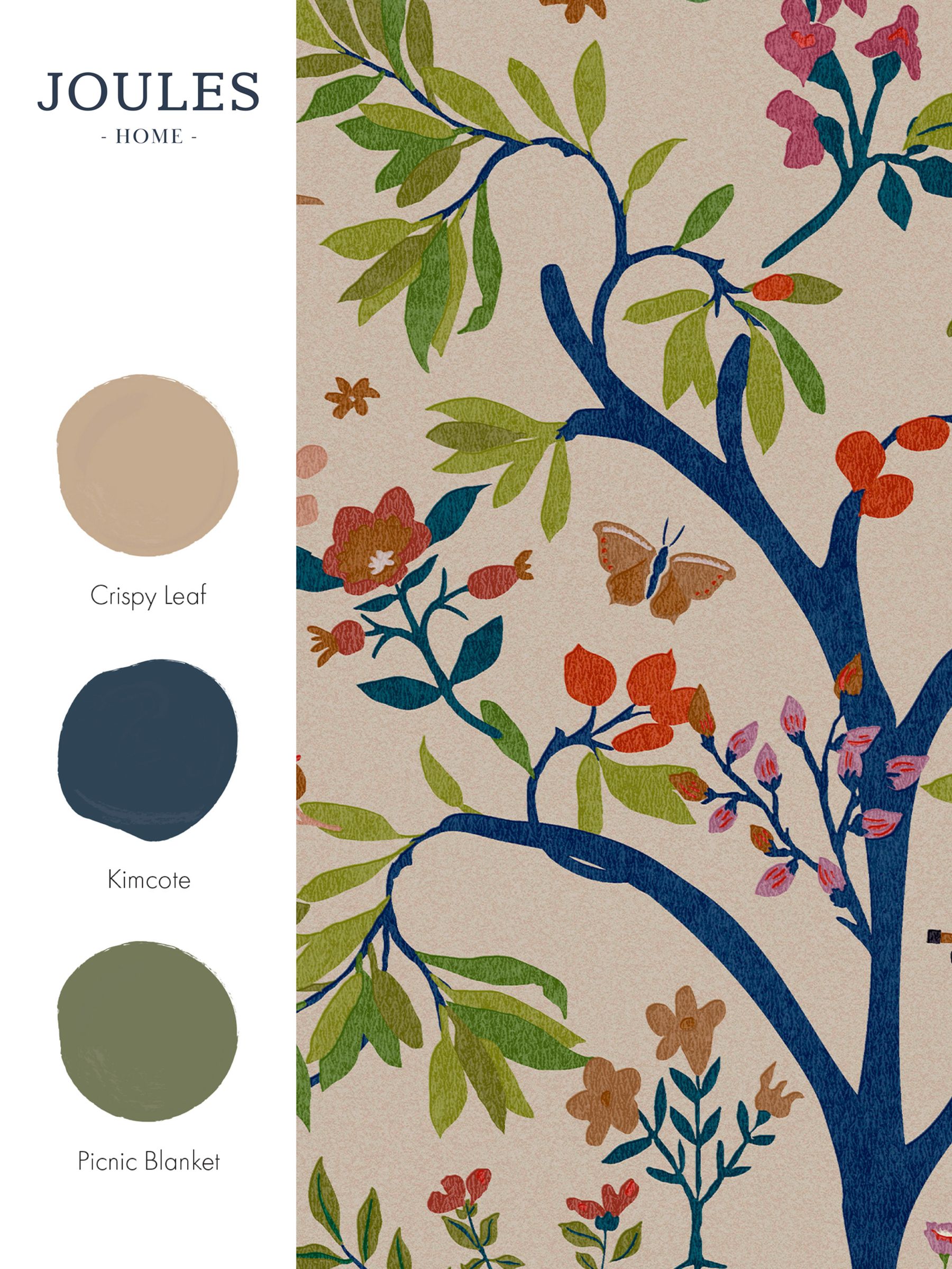 Cream Enchanted Woodland Antique Wallpaper - Image 4 of 4