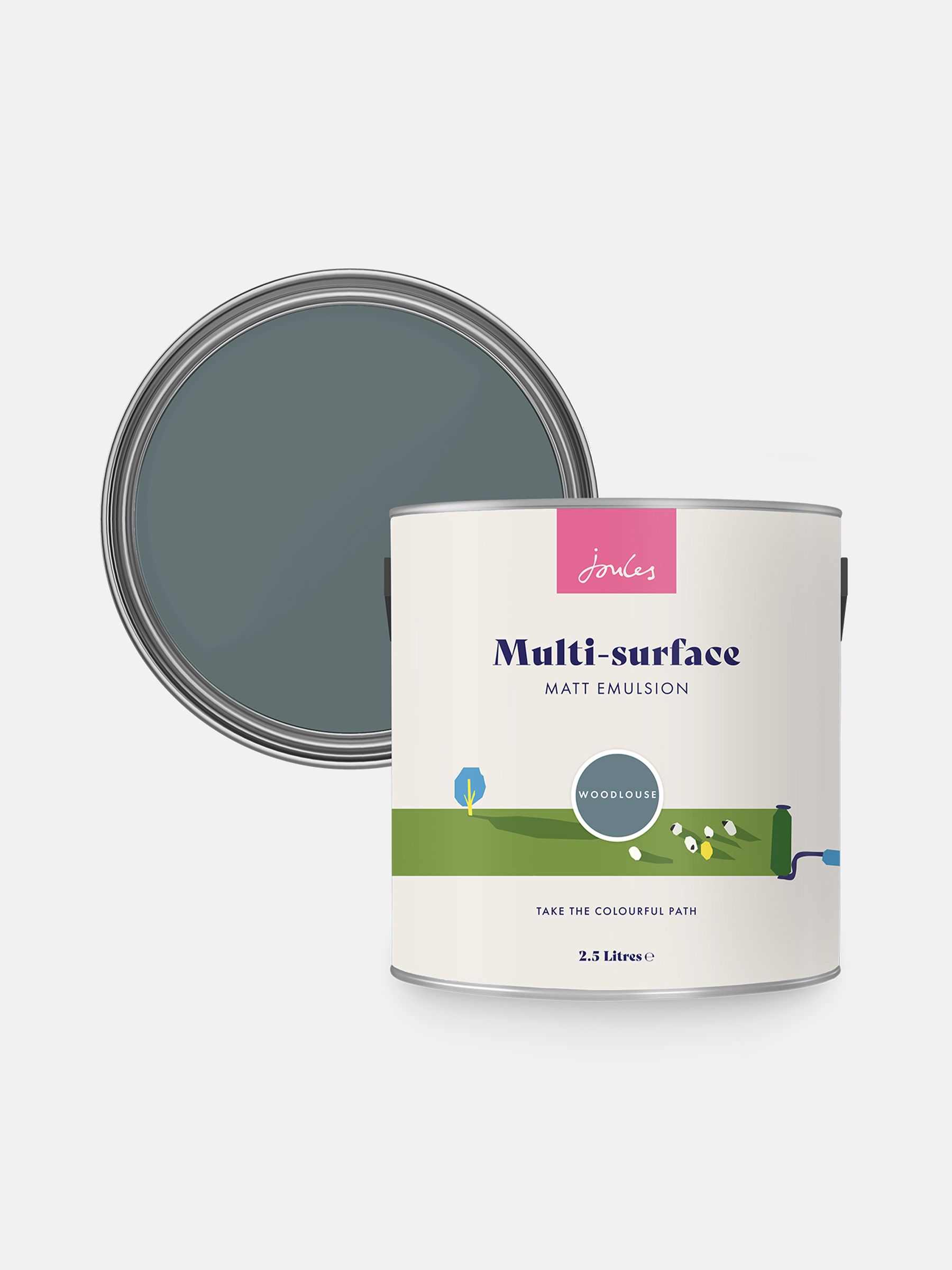 Woodlouse Grey Multi Surface Matt Emulsion 2.5L Paint - Image 3 of 4