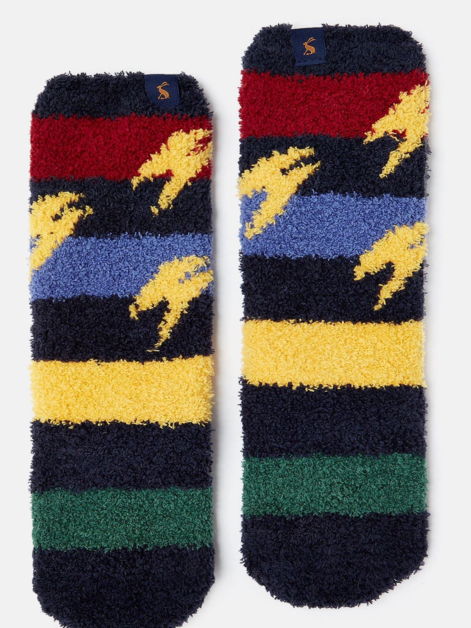 Lightning Bolt Navy Harry Potter™ Fluffy Lounge Socks - Image 1 of 3