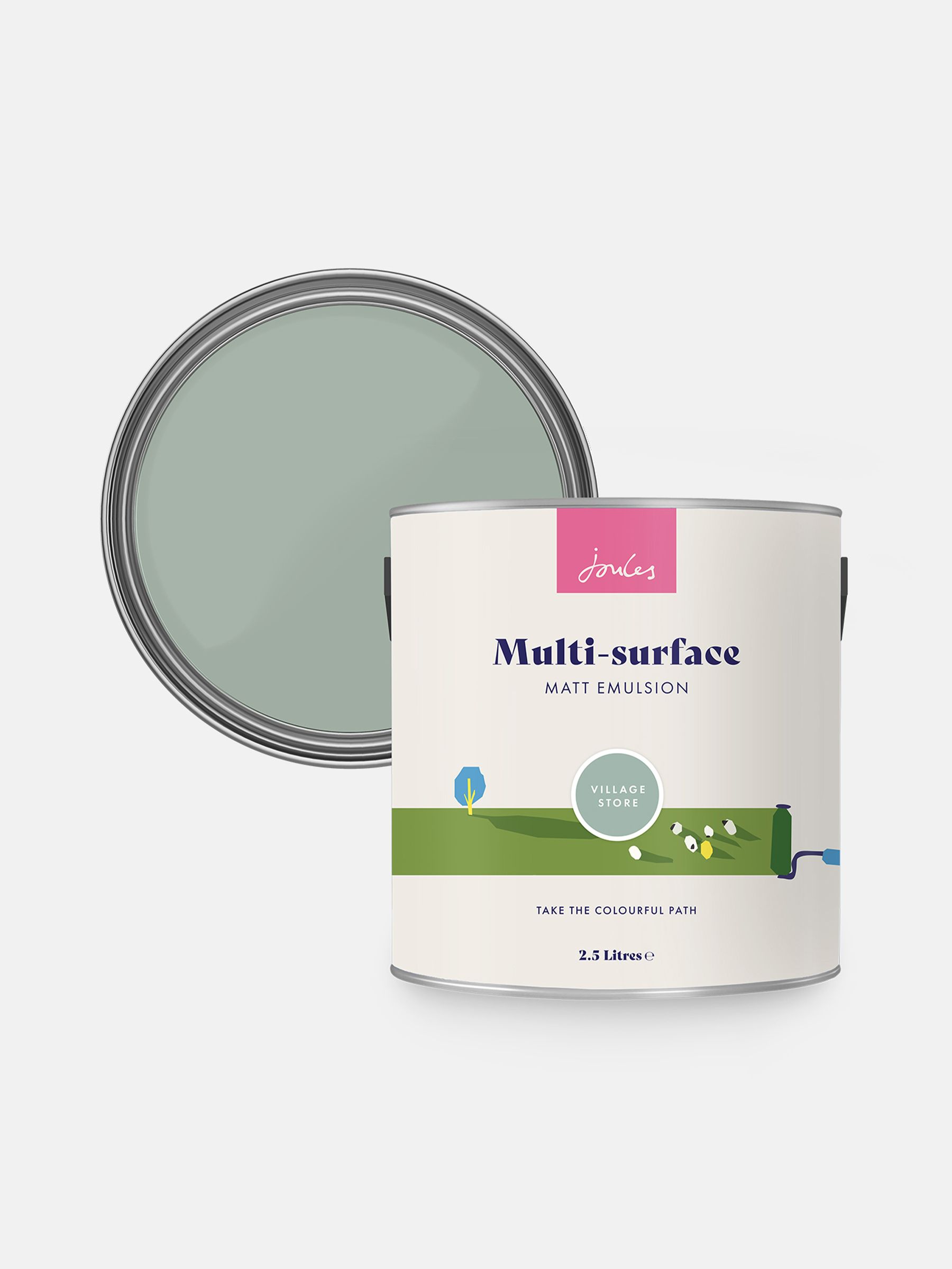 Village Store Green Multi Surface Matt Emulsion 2.5L Paint - Image 3 of 4